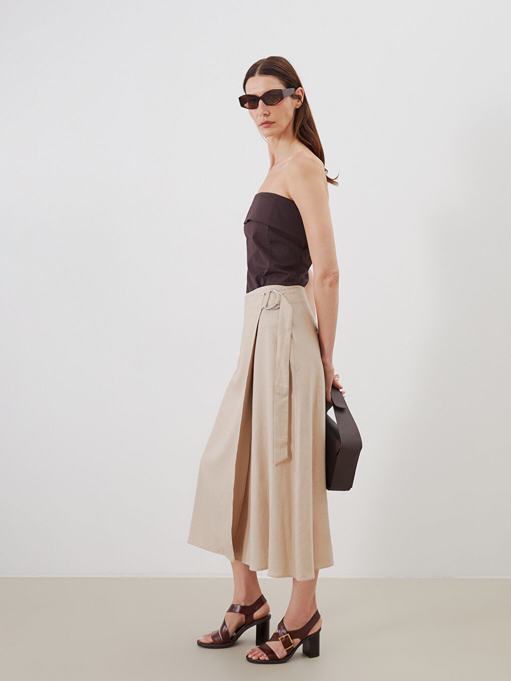 LCWAIKIKI Classic Woman BEIGE Skirt -S5RF72Z8-CR8