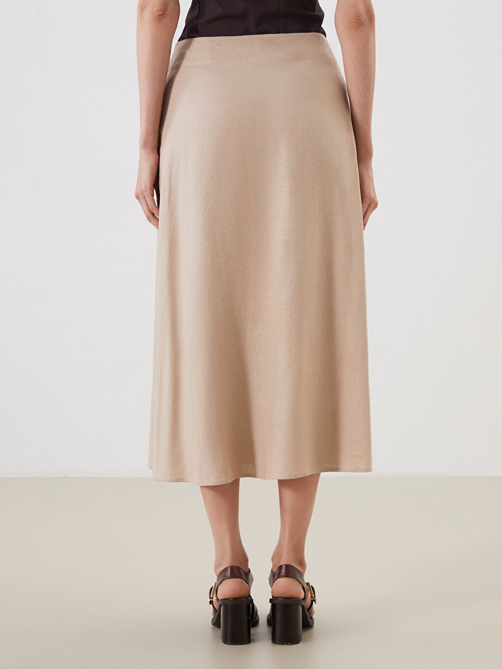 LCWAIKIKI Classic Woman BEIGE Skirt -S5RF72Z8-CR8