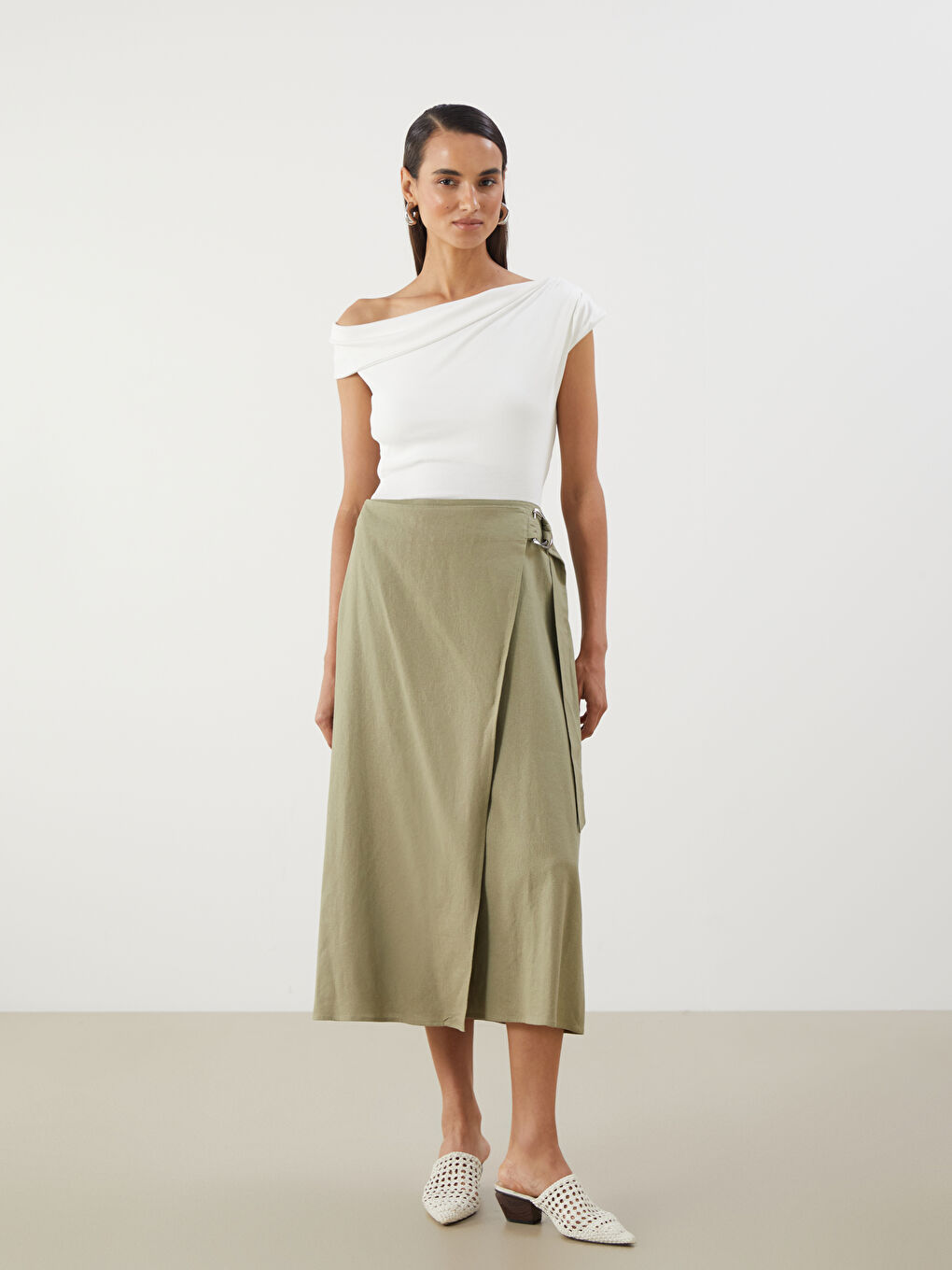 LCWAIKIKI Classic Woman GREEN Skirt -S5RF72Z8-ZWE
