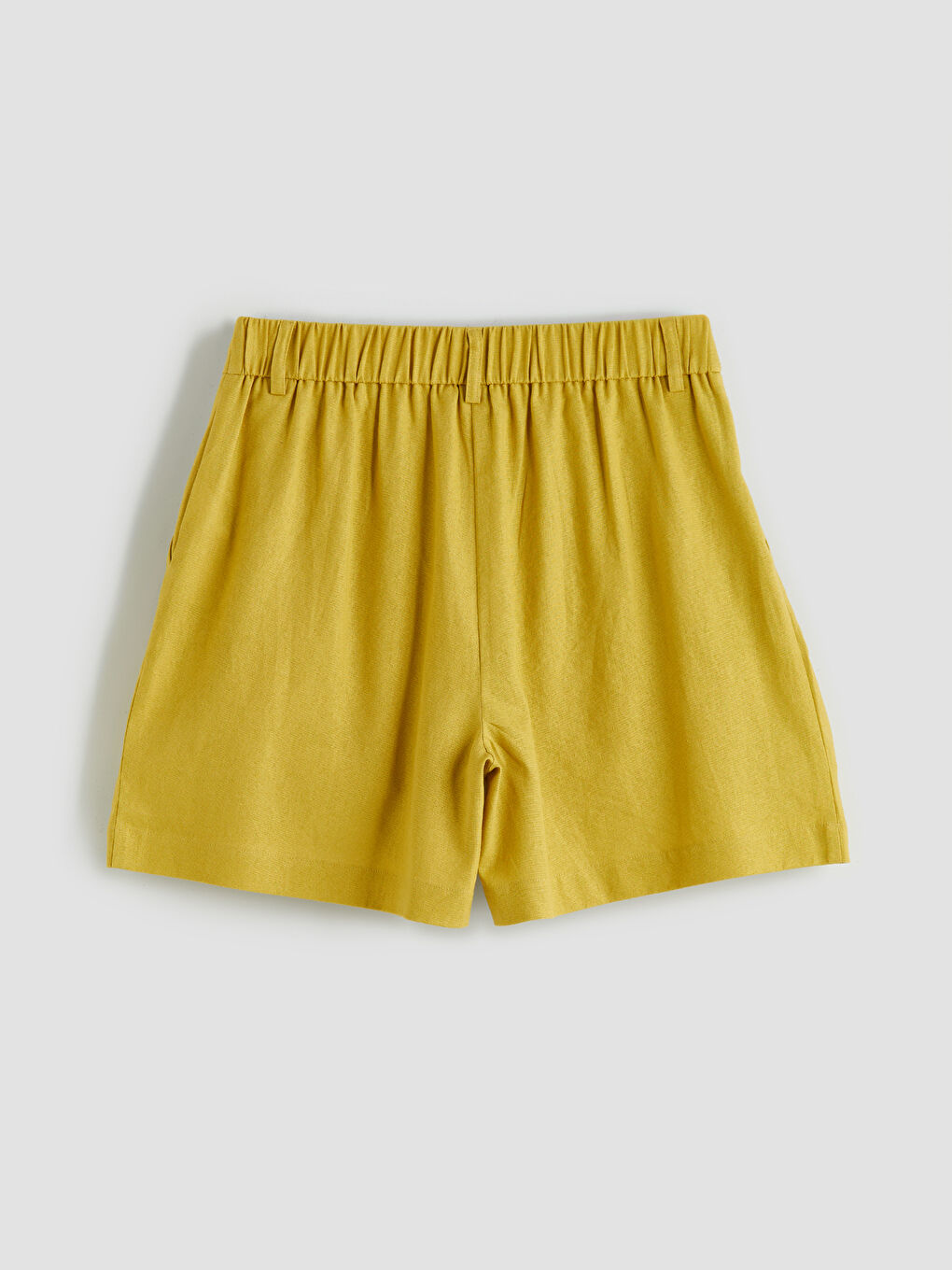 Шорти для жінок з лляної суміші вільної посадки-5