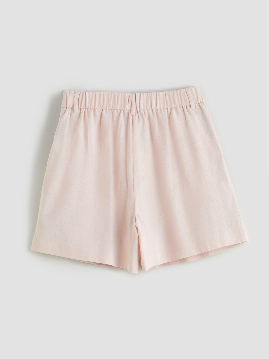 Loose Fit Linen Blend Women's Shorts-5
