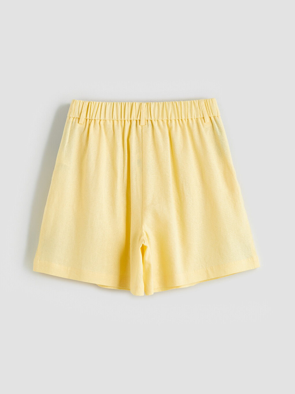 Loose Fit Linen Blend Women's Shorts-5