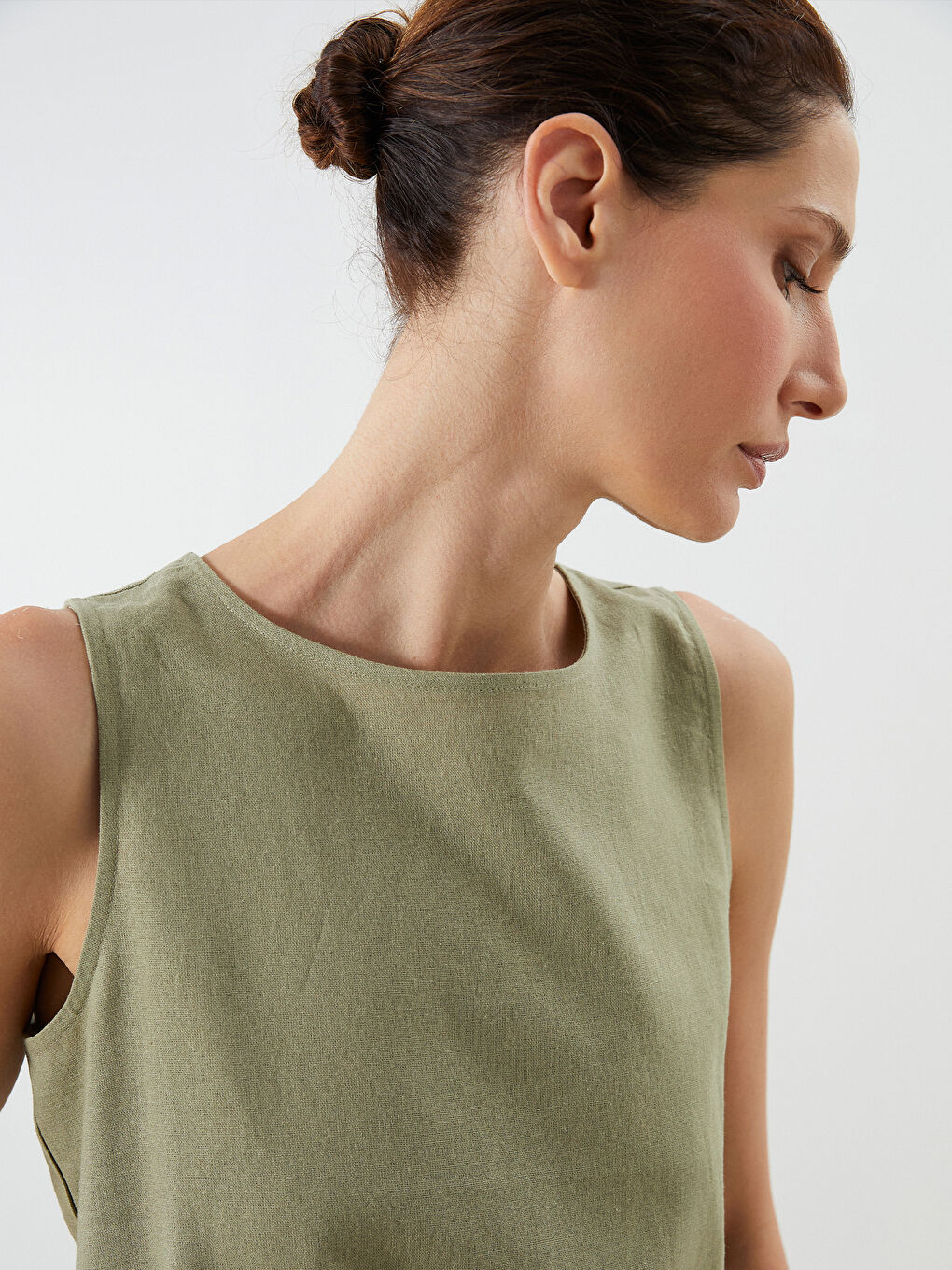 LCWAIKIKI Classic Woman GREEN Blouse -S5RF76Z8-CS4