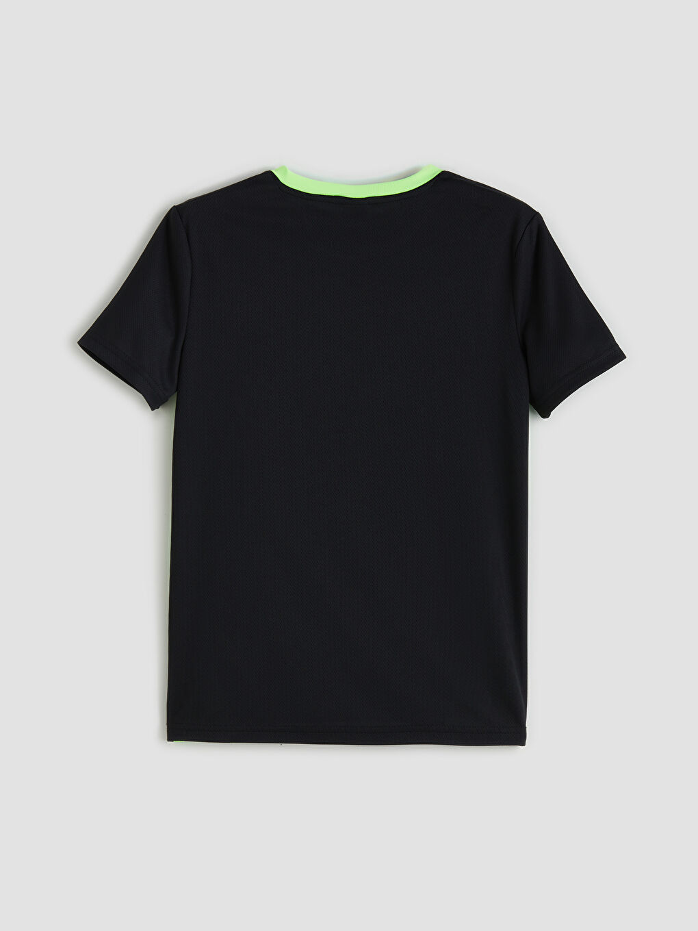 Siyah Bisiklet Yaka Baskılı Erkek Çocuk Tişört-1