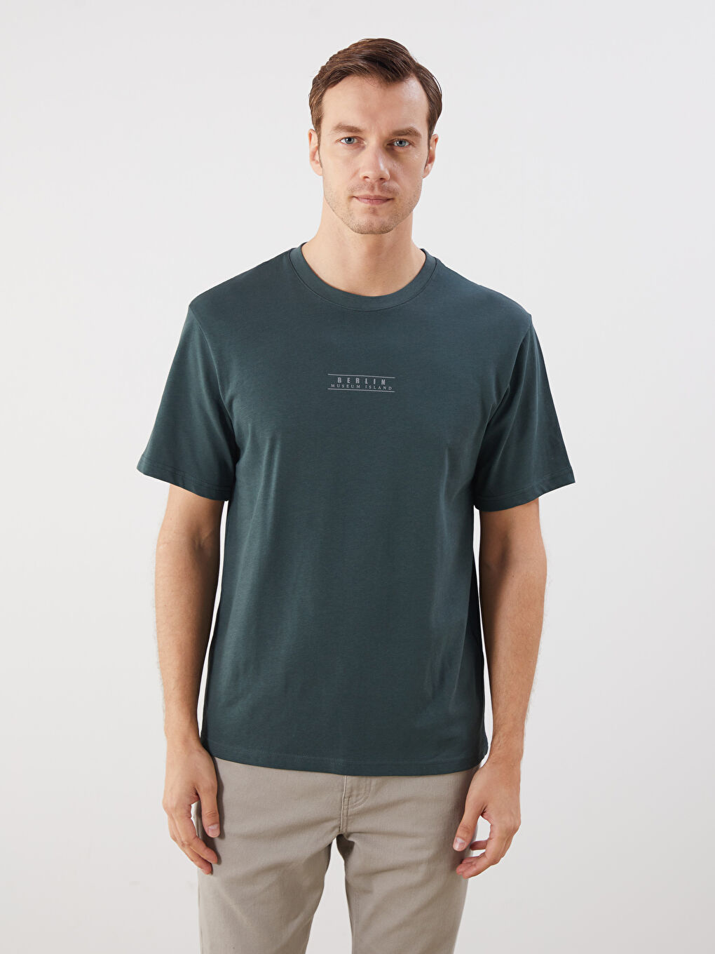 LCWAIKIKI Classic Crew Neck Printed Jersey Men's T-Shirt -S5RF87Z8-ZDJ