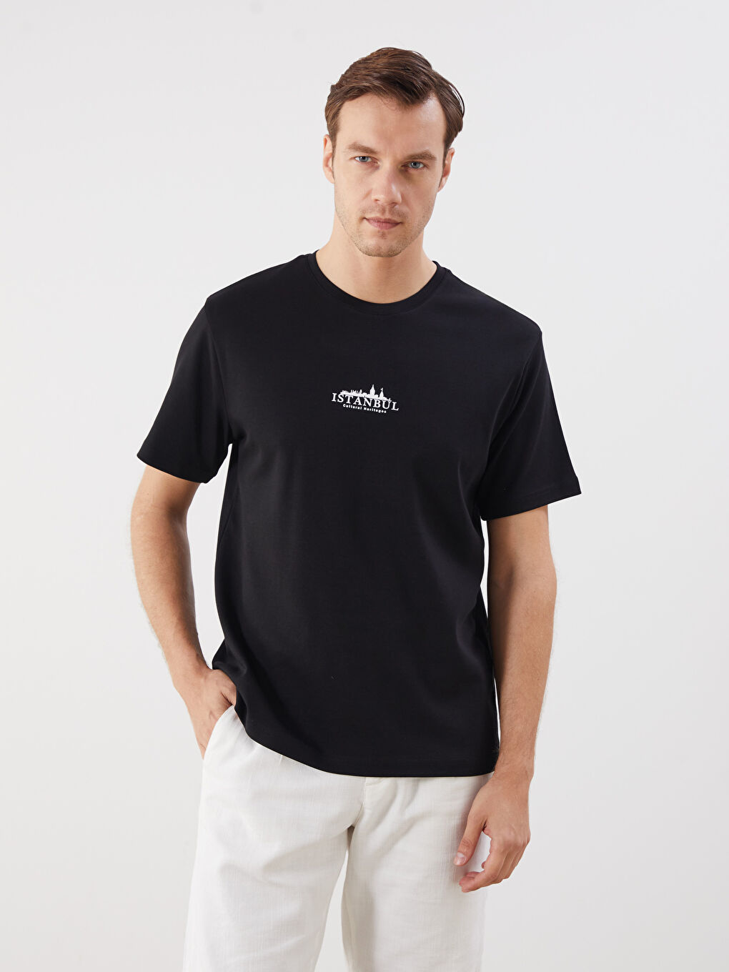 LCWAIKIKI Classic Man BLACK T-Shirt -S5RF89Z8-CVL
