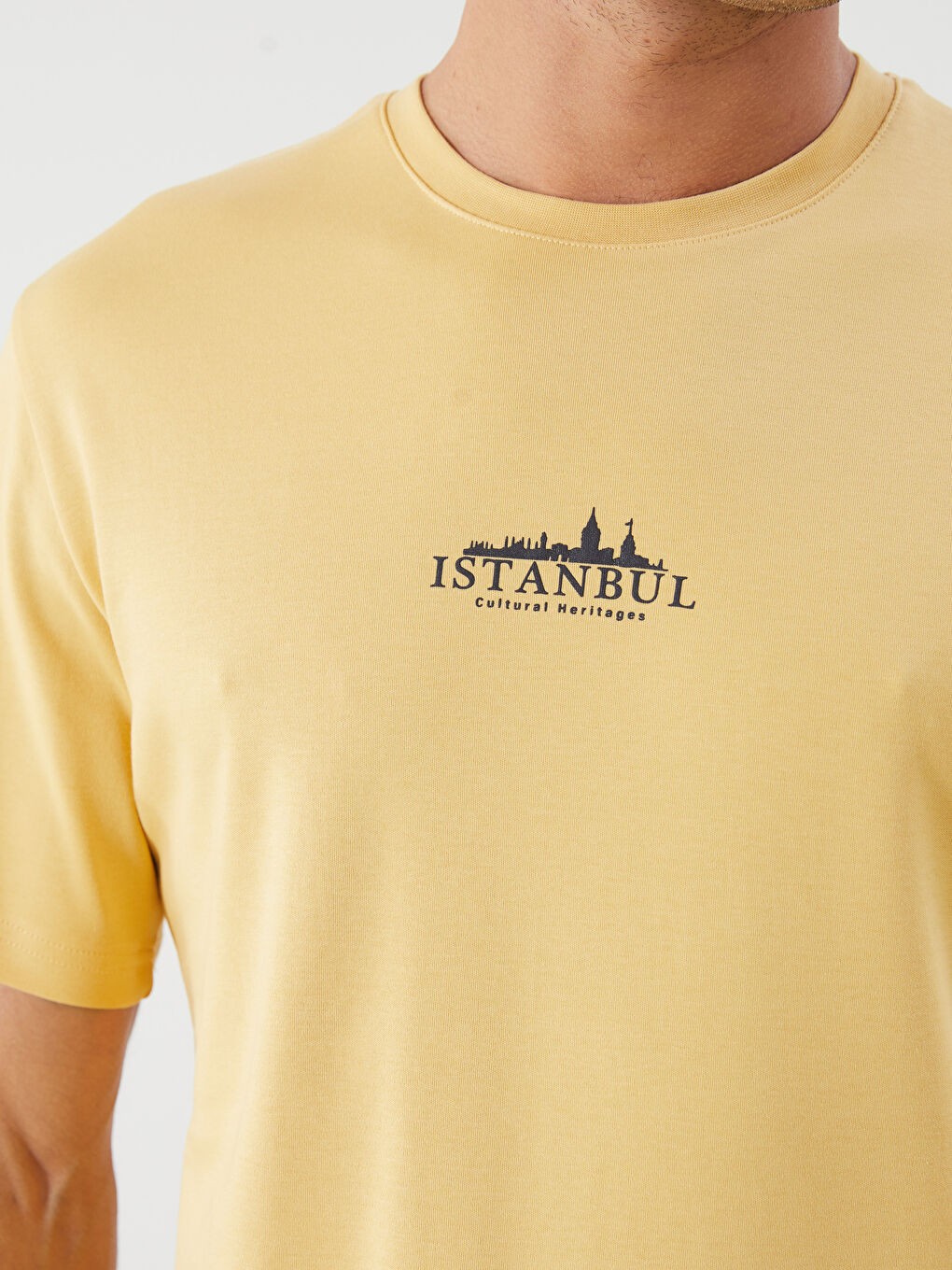 LCWAIKIKI Classic Man YELLOW T-Shirt -S5RF89Z8-Z5S