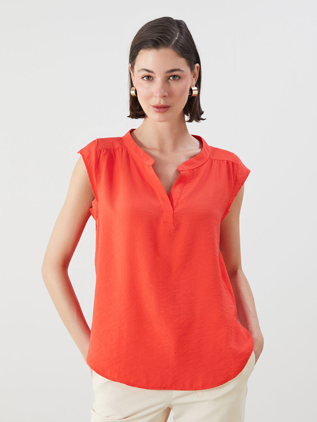 LCWAIKIKI Classic Woman RED Blouse -S5RF92Z8-GRQ