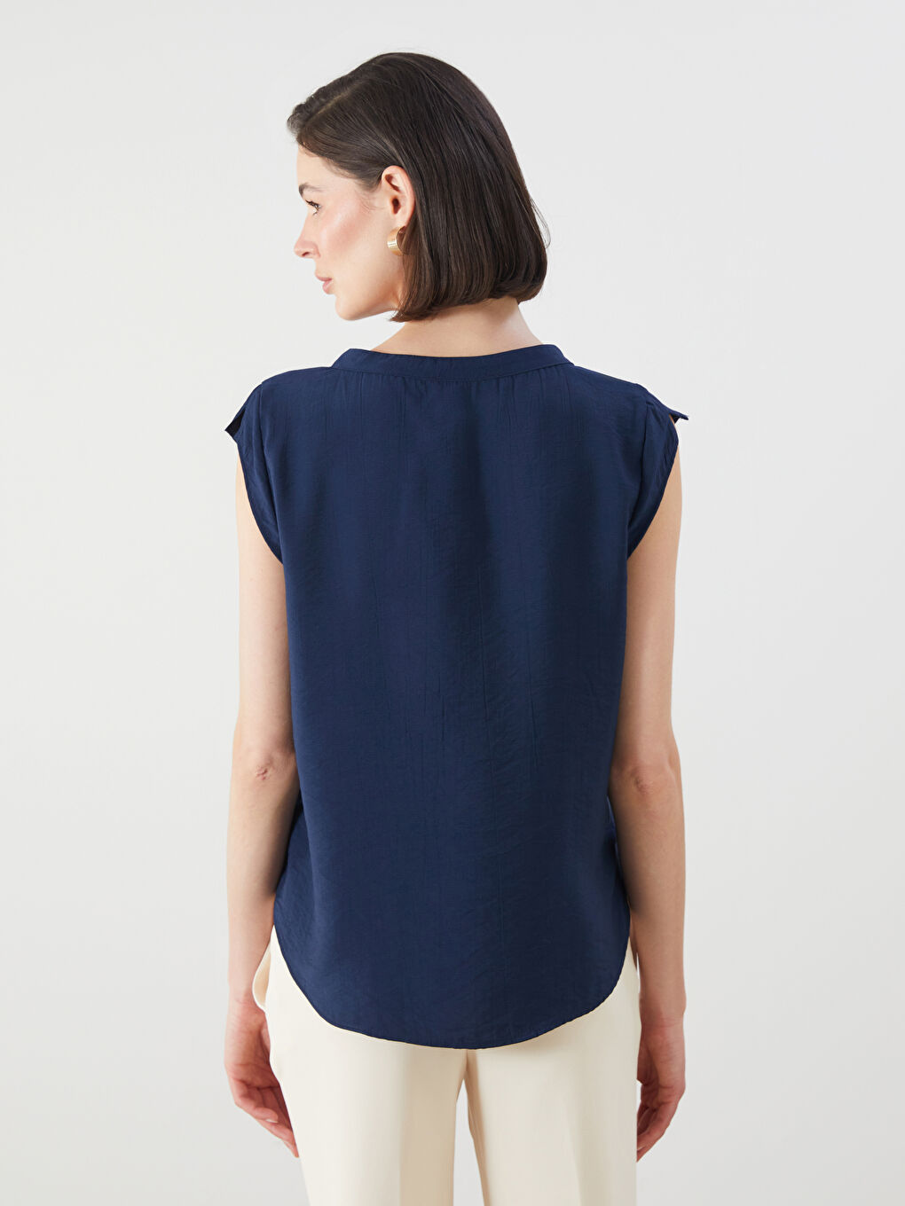 LCWAIKIKI Classic Woman NAVY Blouse -S5RF92Z8-HRC