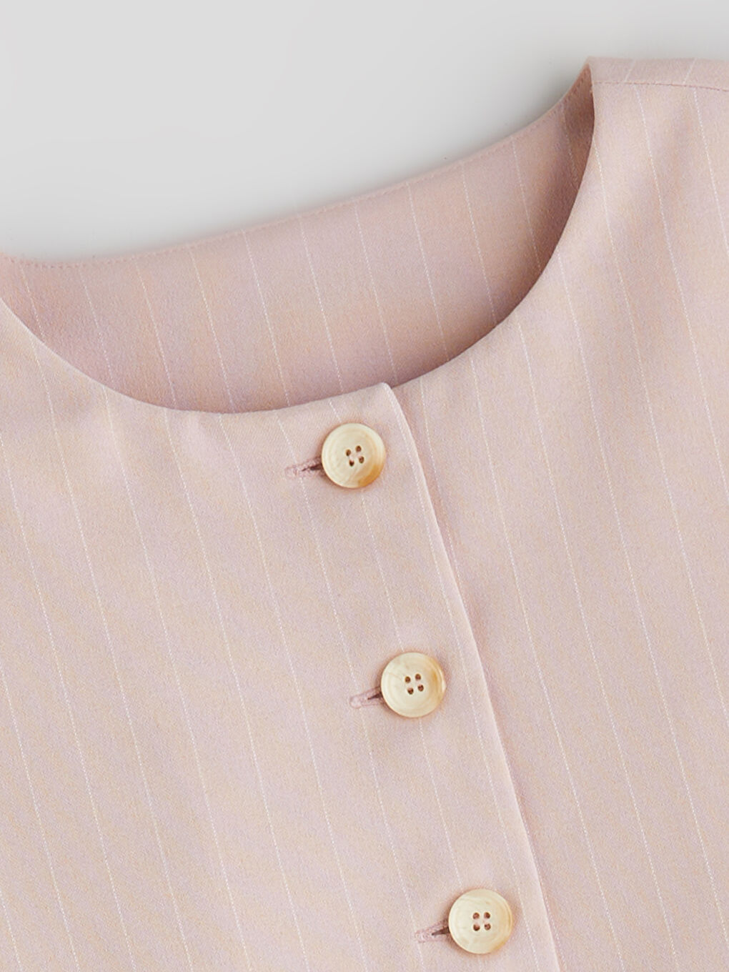 Bej Kız Çocuk Klasik Yelek-4