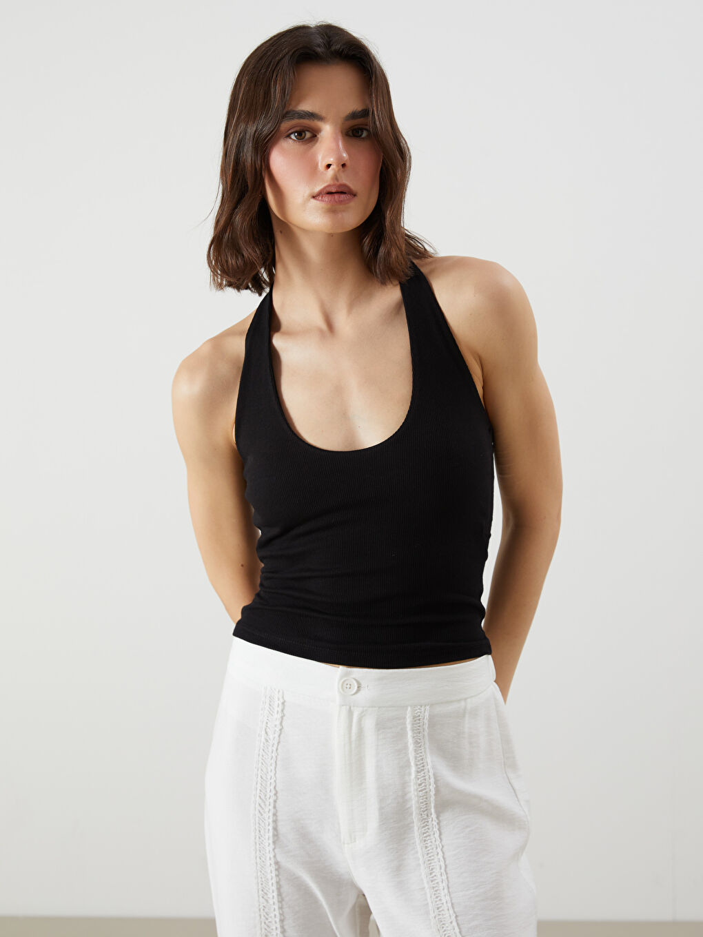 LCW Vision Halter Neck Women's Tank Top -S5RG02Z8-CVL
