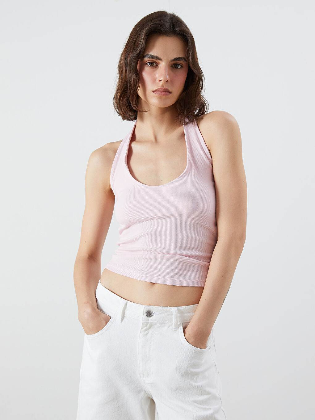 LCW Vision Halter Neck Women's Tank Top -S5RG02Z8-FXC