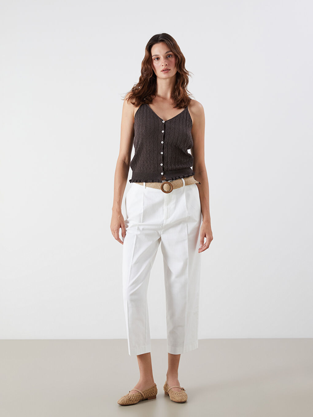 LCW Vision Woman BROWN Tank Top -S5RG03Z8-HDD