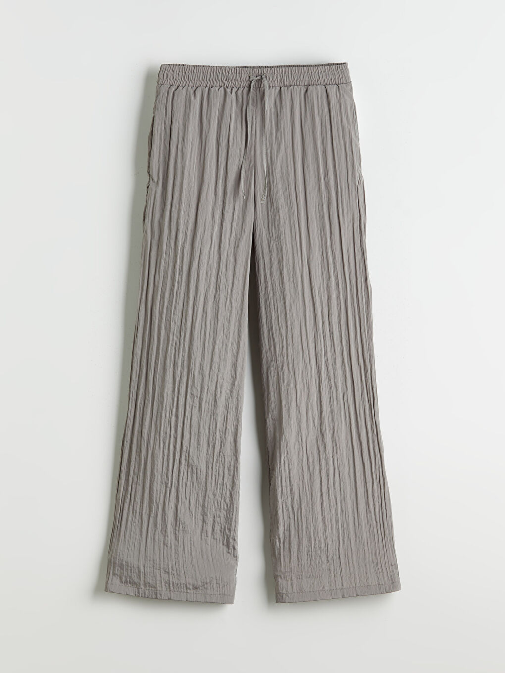 LCWAIKIKI Classic Elasticated Waist Textured Wide Leg Women's Trousers -S5RG04Z8-10O