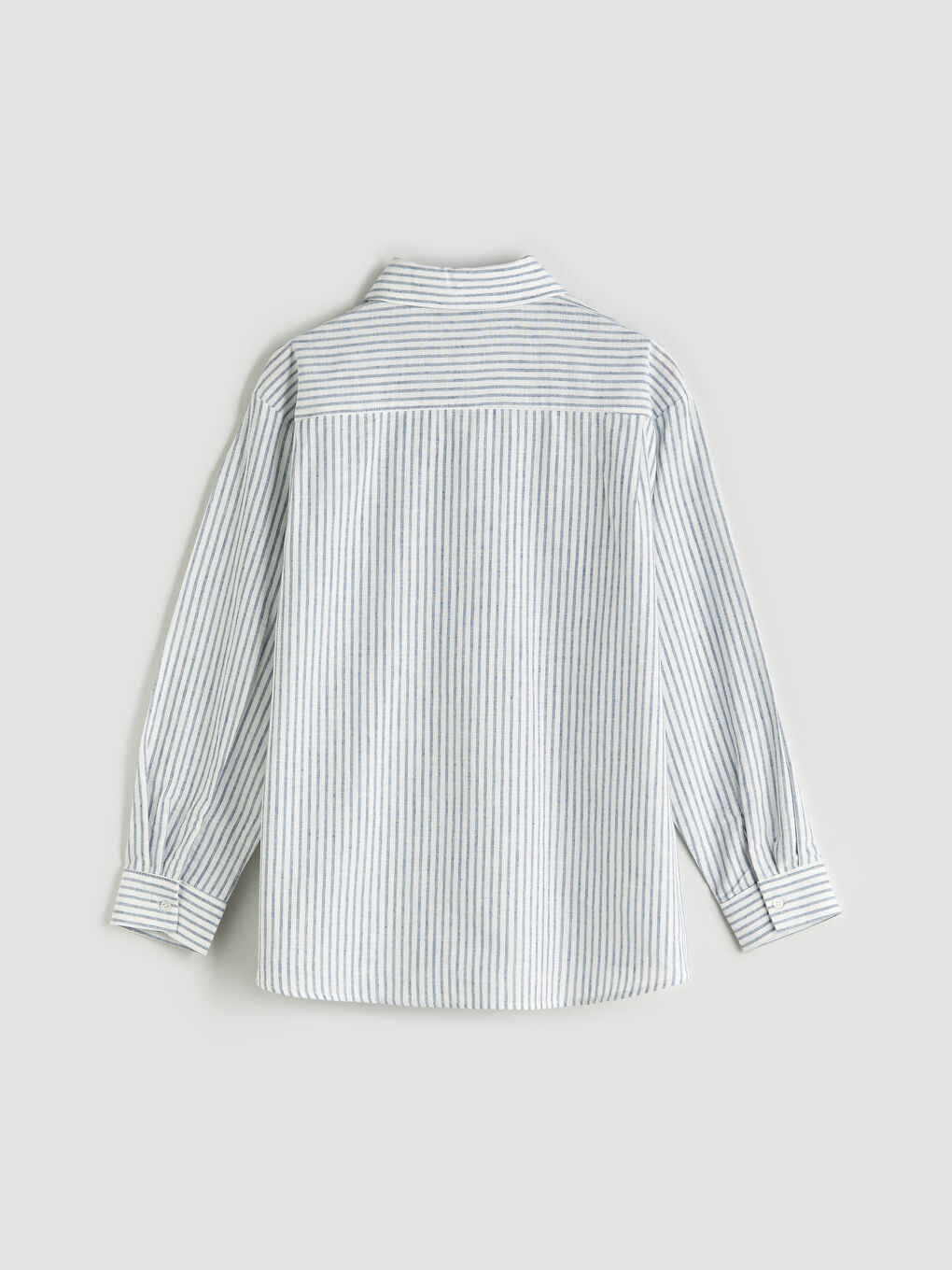 LCW Modest Striped Linen Blend Women's Shirt Tunic -S5RG08Z8-LGS