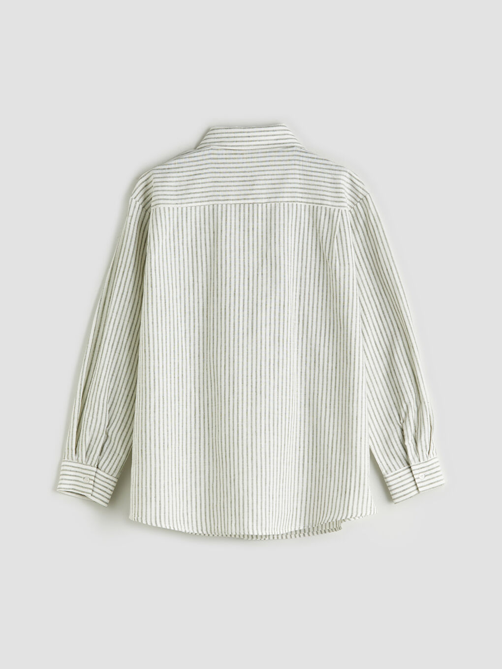 LCW Modest Striped Linen Blend Women's Shirt Tunic -S5RG08Z8-LJZ