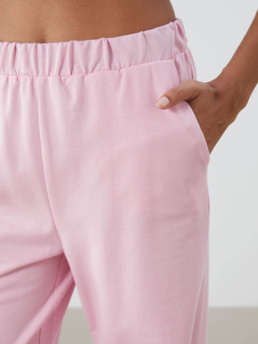 بنطال رياضي واسع الأرجل بخصر مطاطي للسيدات-2