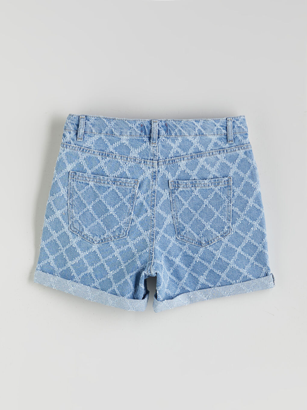 Woman INDIGO Denim Shorts -S5RG18Z8-311