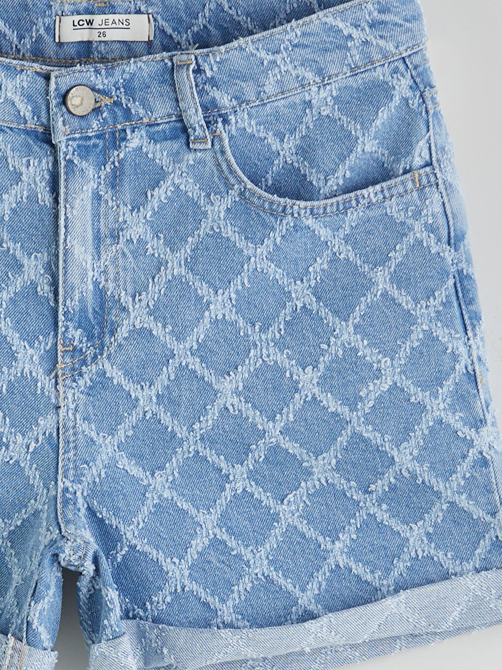 Woman INDIGO Denim Shorts -S5RG18Z8-311