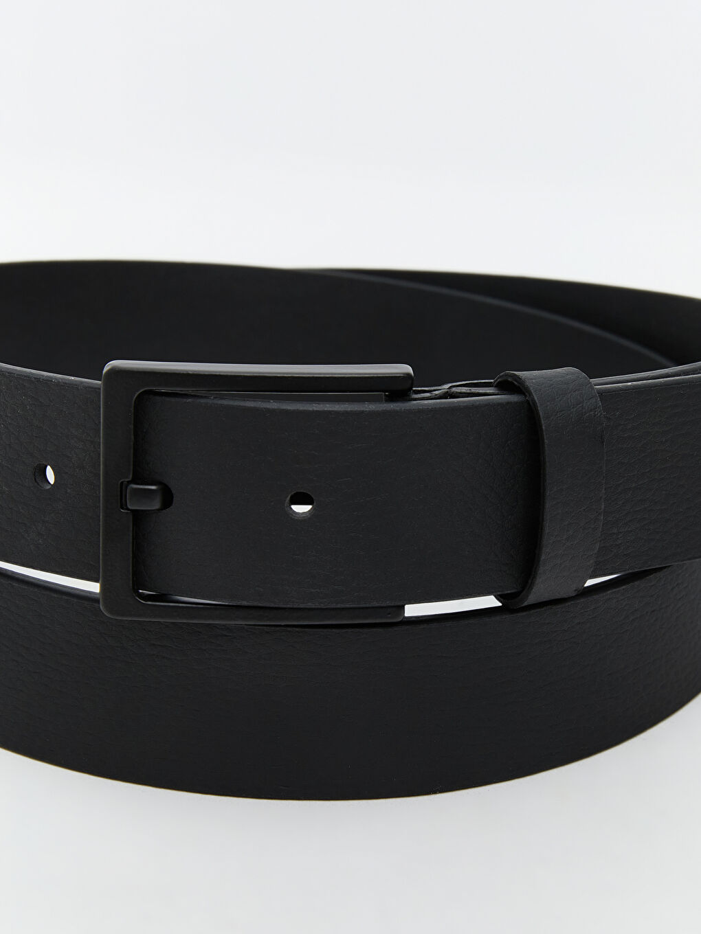 Siyah Deri Görünümlü Erkek Kemer-3