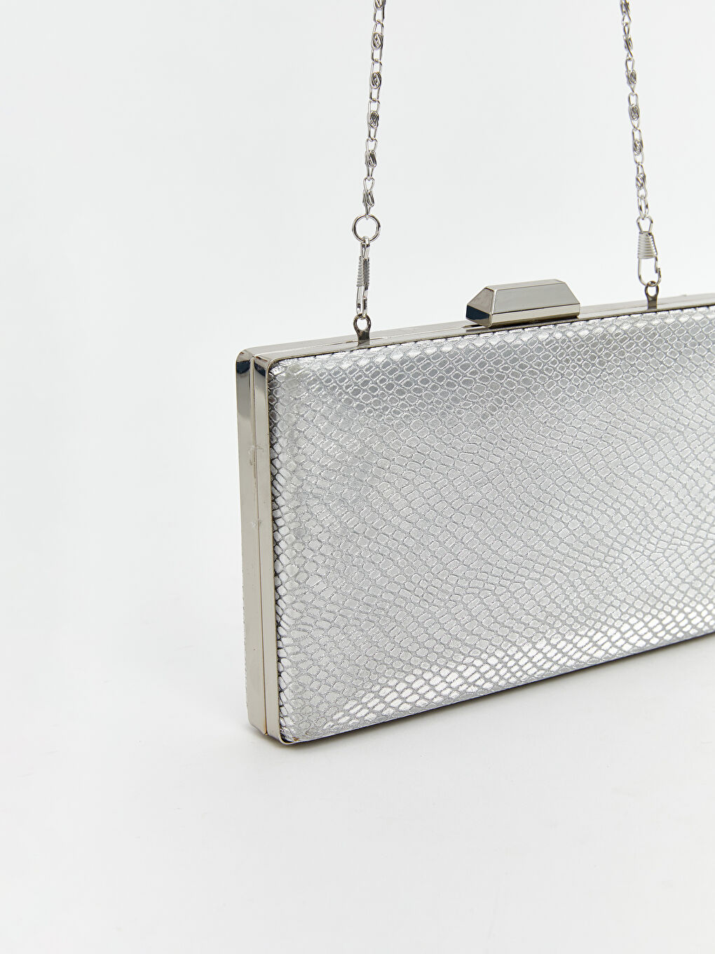 Gri Kroko Desenli Kadın Omuz Çantası-3