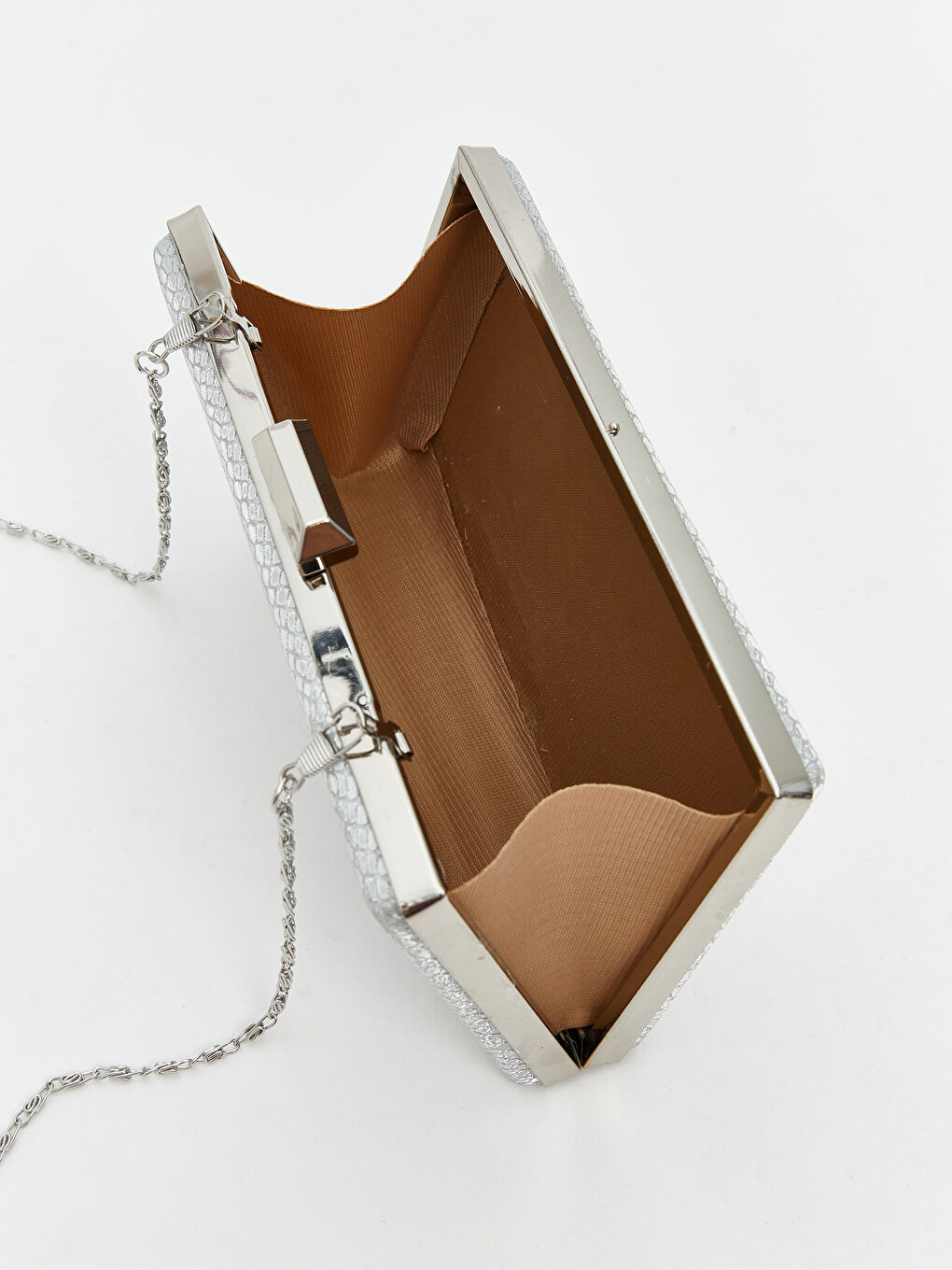 Gri Kroko Desenli Kadın Omuz Çantası-4