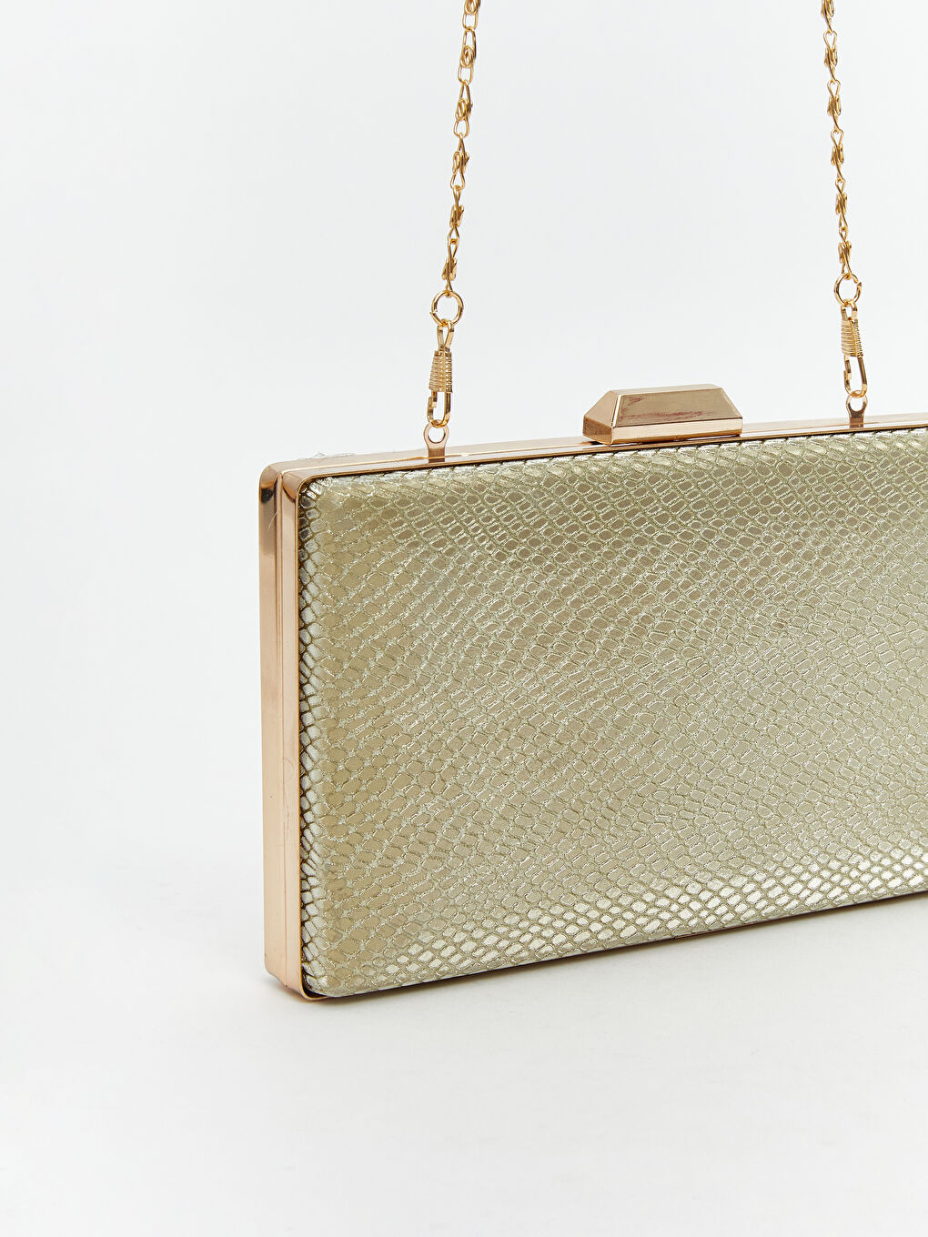 Sarı Kroko Desenli Kadın Omuz Çantası-3