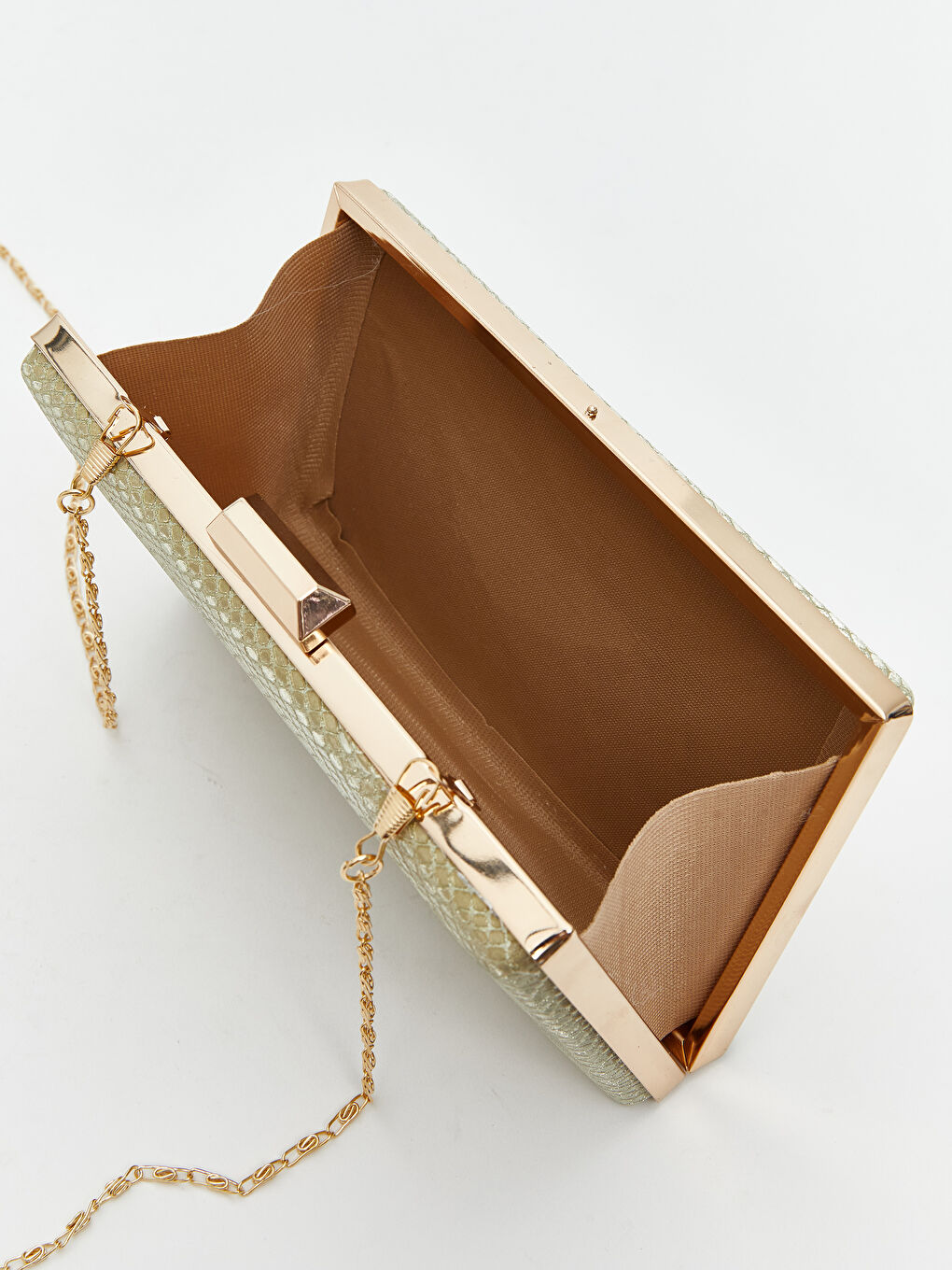 Sarı Kroko Desenli Kadın Omuz Çantası-4