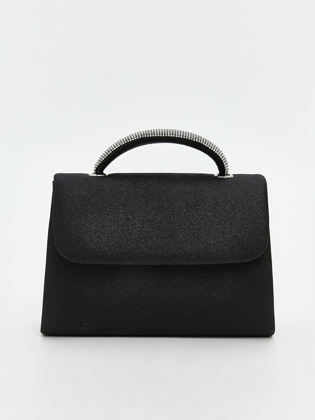 Siyah Deri Görünümlü Kadın Omuz Çantası-1