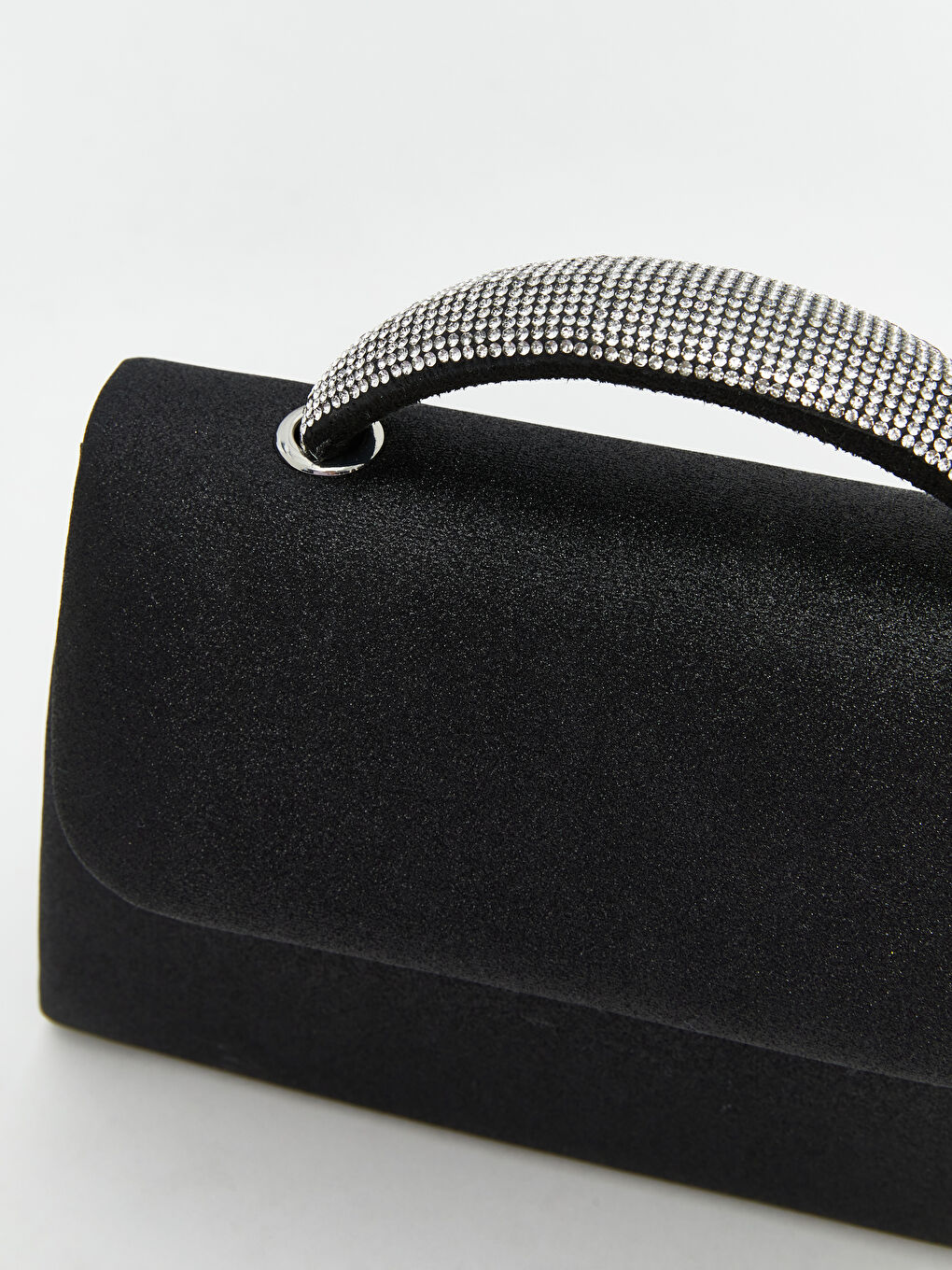 Siyah Deri Görünümlü Kadın Omuz Çantası-2