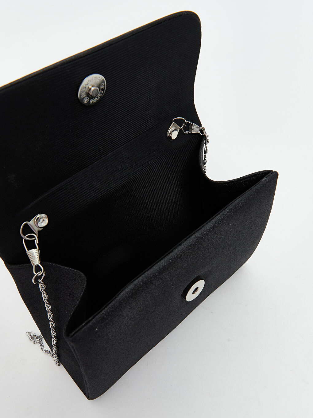 Siyah Deri Görünümlü Kadın Omuz Çantası-3