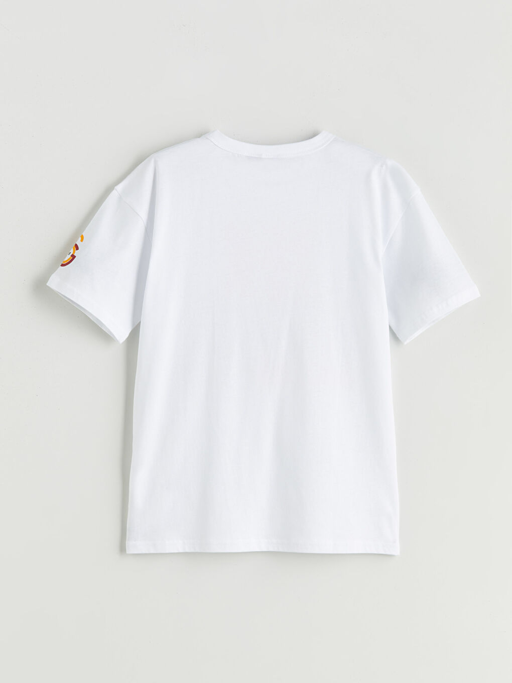 Beyaz Bisiklet Yaka Galatasaray Baskılı Erkek Çocuk Tişört-1