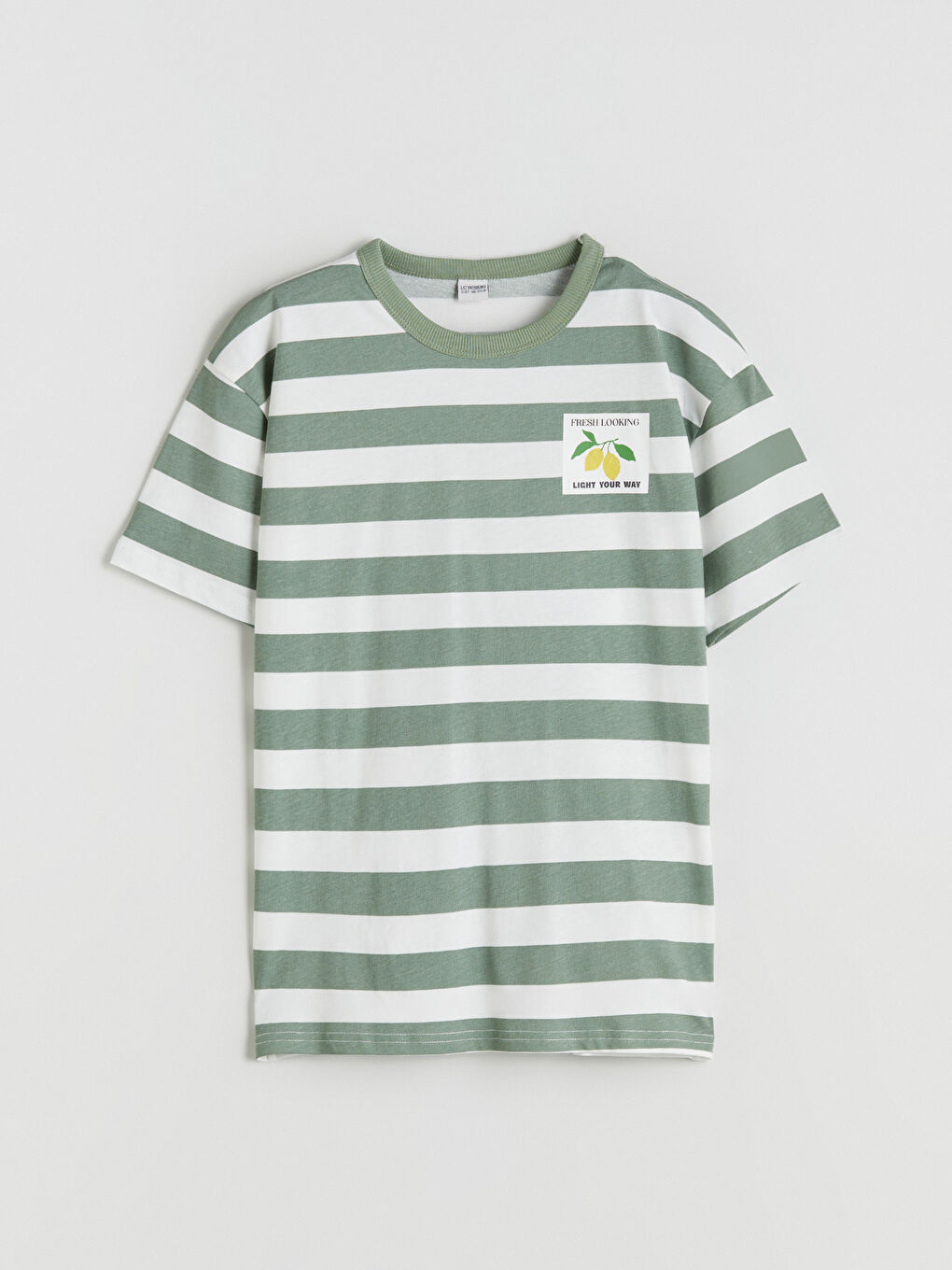 Yeşil Bisiklet Yaka Erkek Çocuk Tişört ve Şort-1