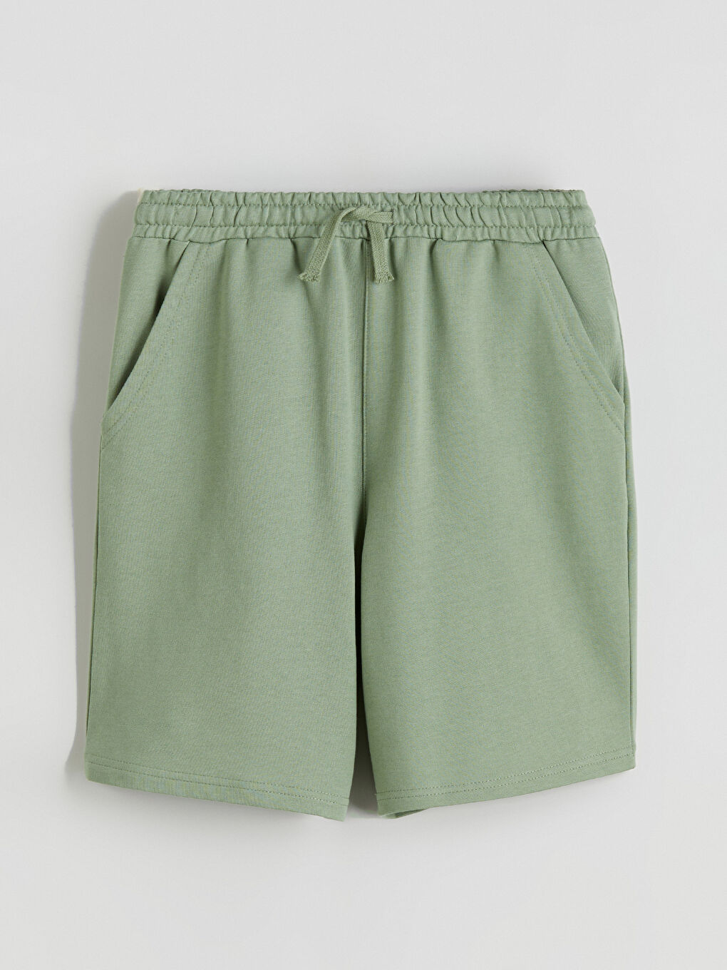 Yeşil Bisiklet Yaka Erkek Çocuk Tişört ve Şort-4