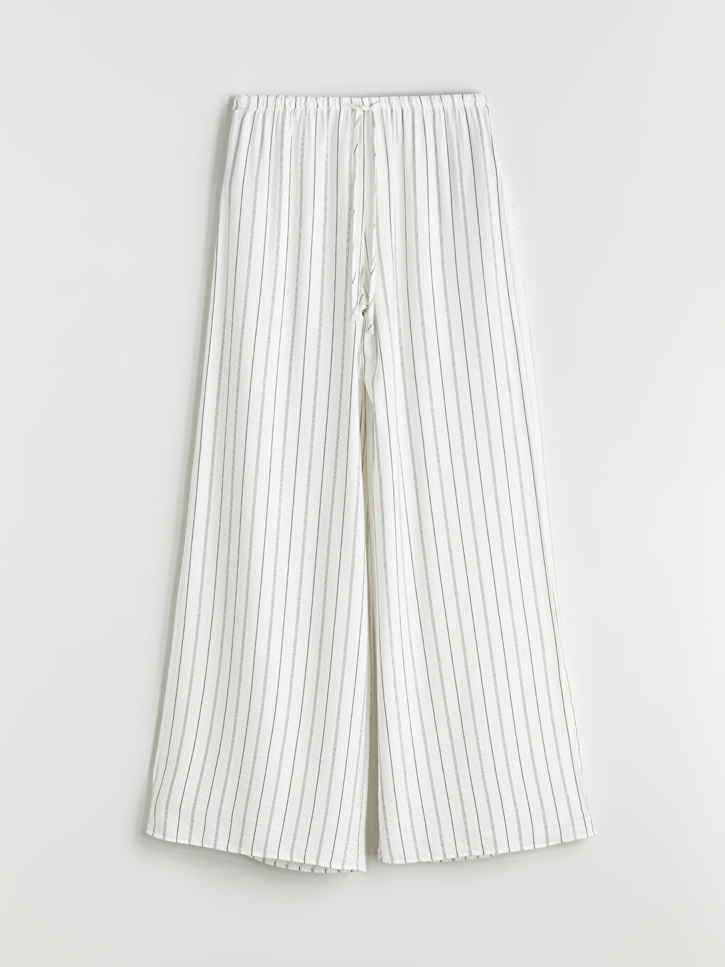 XSIDE Elasticated Waist Striped Wide Leg Women's Trousers -S5RG72Z8-LEW