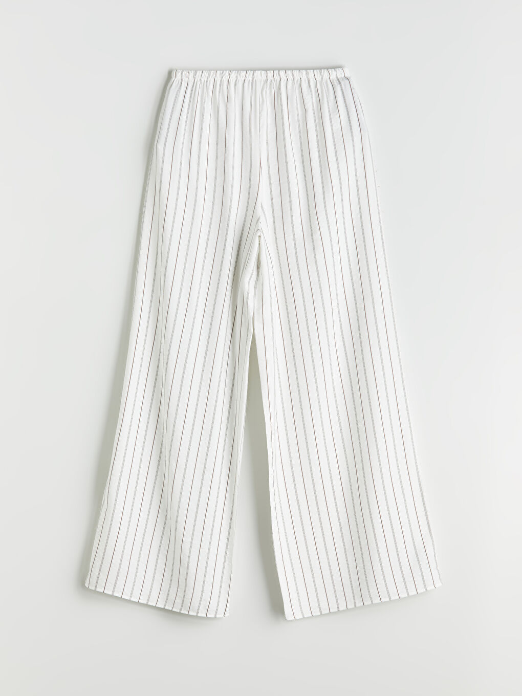 XSIDE Elasticated Waist Striped Wide Leg Women's Trousers -S5RG72Z8-LEW