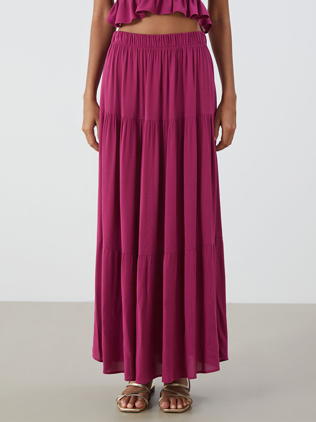 Elasticated Waist Pleated Skirt -S5RG73Z8-DTZ