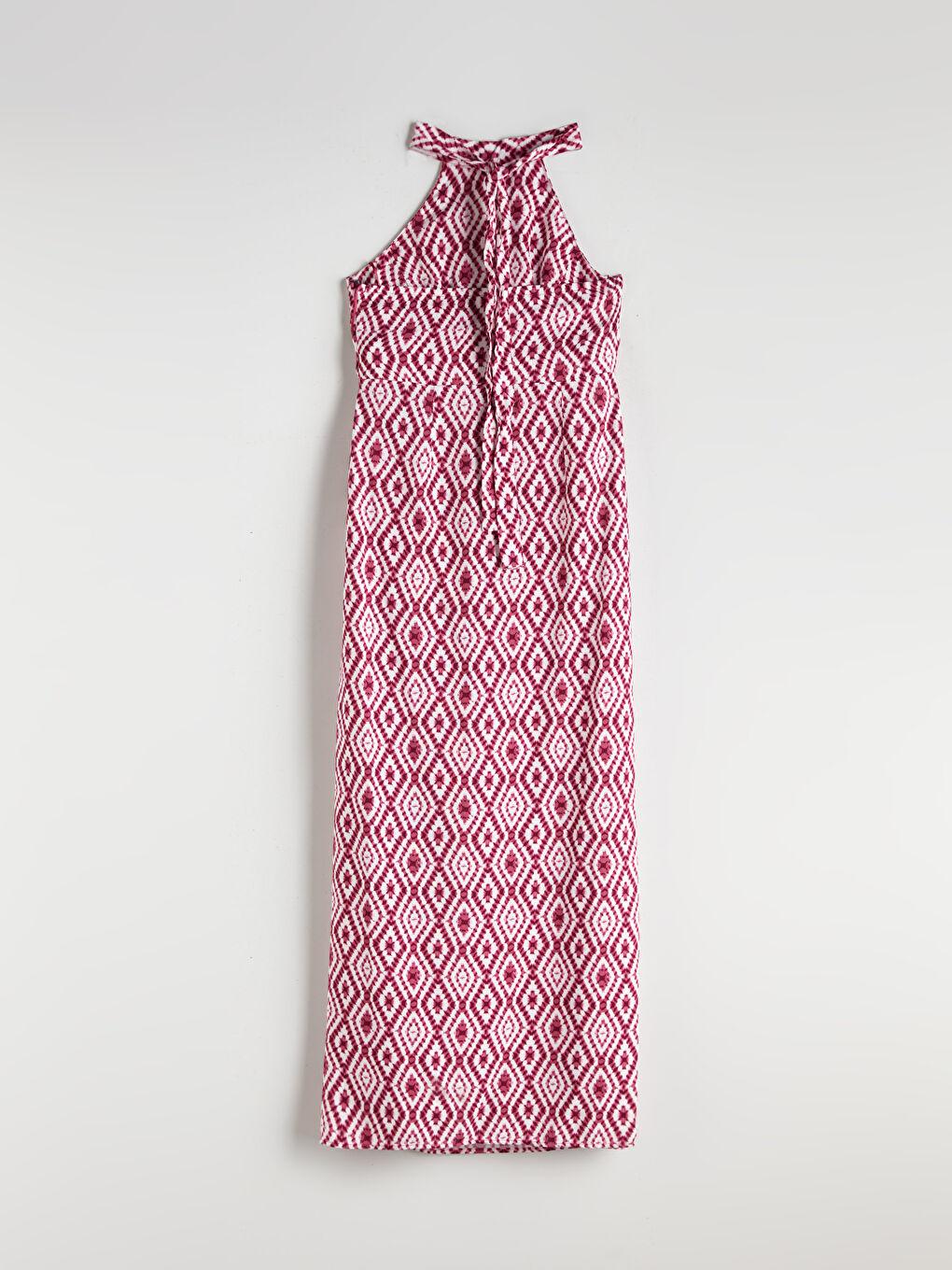 ჰალტერყელიანი პრინტიანი კაბა-5