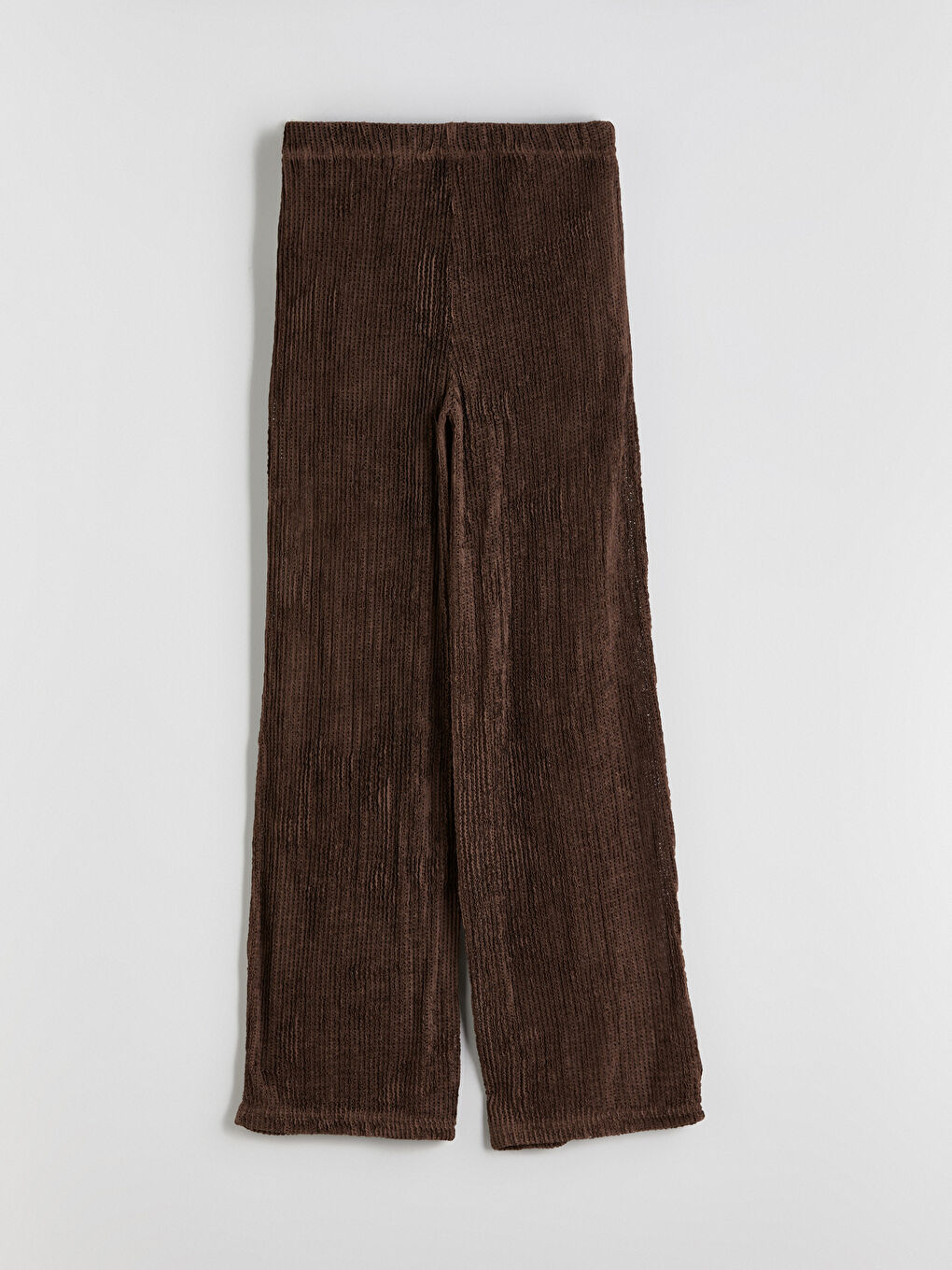 Elasticated Waist Textured Women's Trousers-9