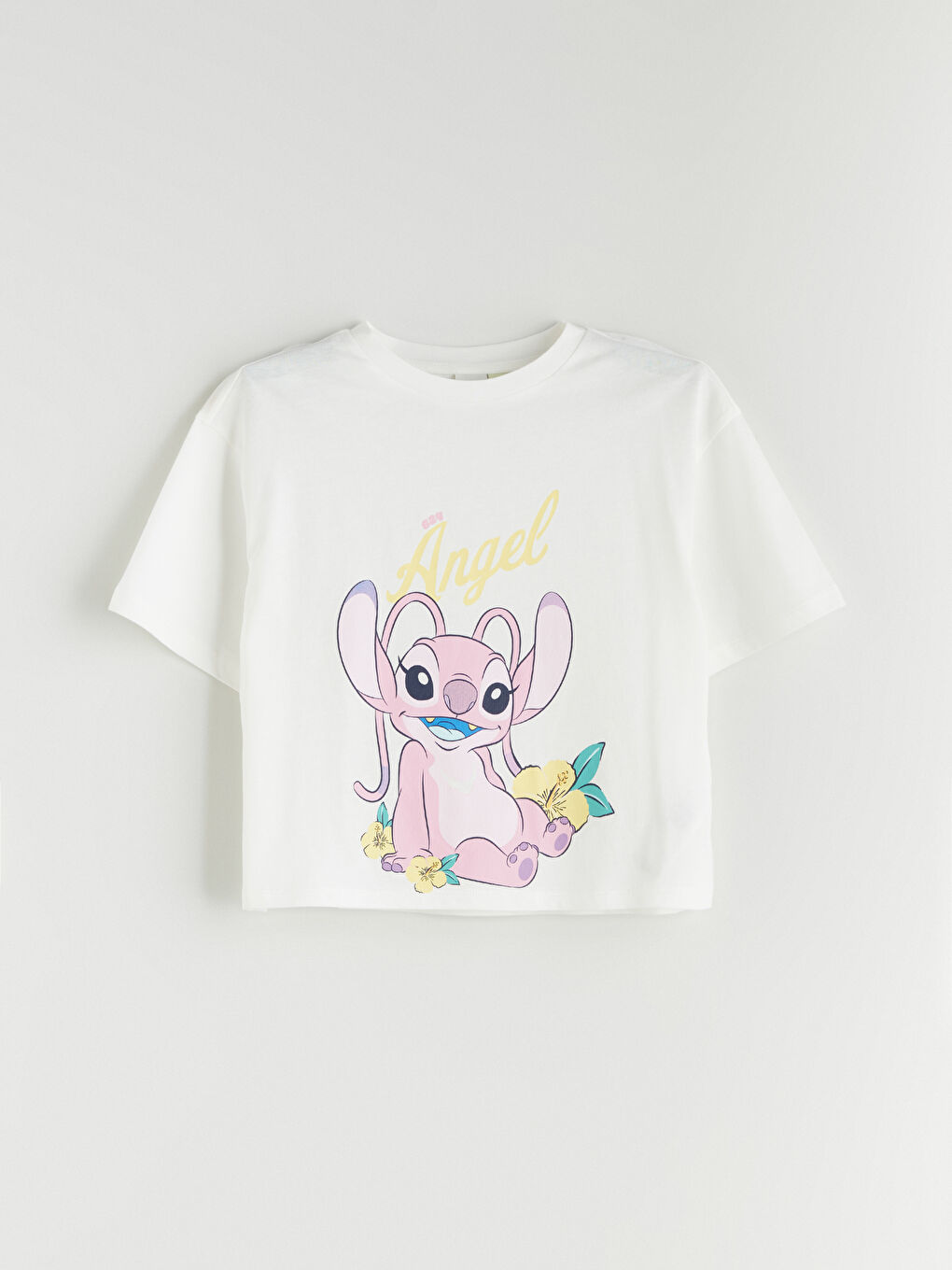 Mavi Bisiklet Yaka Angel Baskılı Kız Çocuk Tişört ve Etek-2