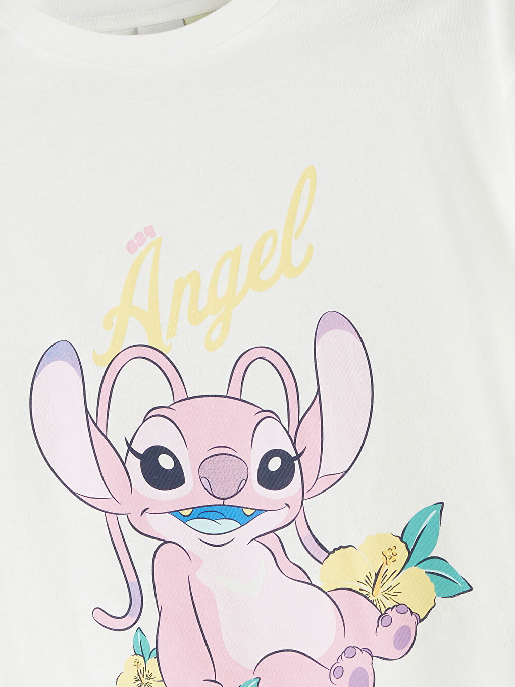 Mavi Bisiklet Yaka Angel Baskılı Kız Çocuk Tişört ve Etek-3