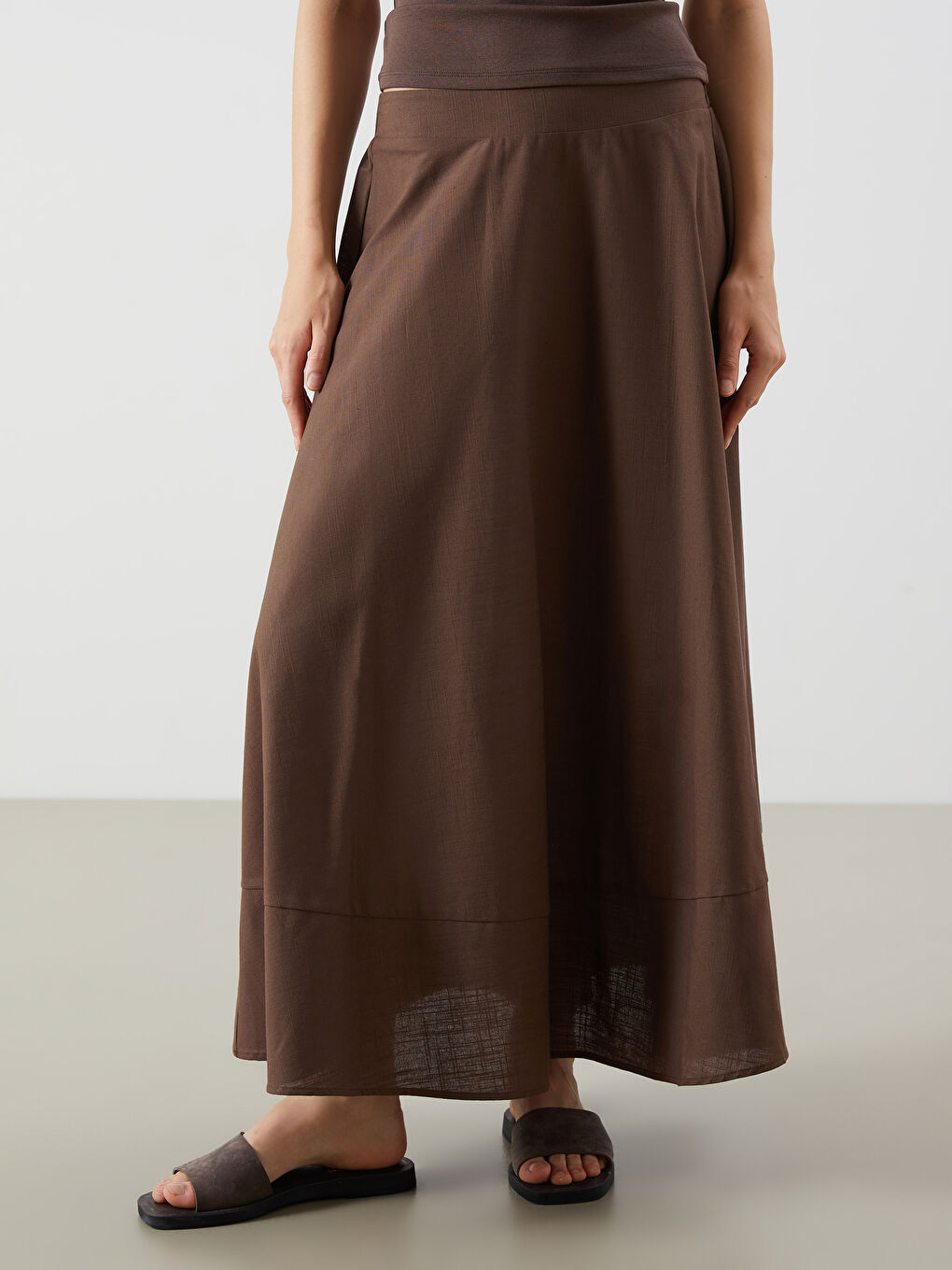 Спідниця Кльош На Еластичній Талії-1