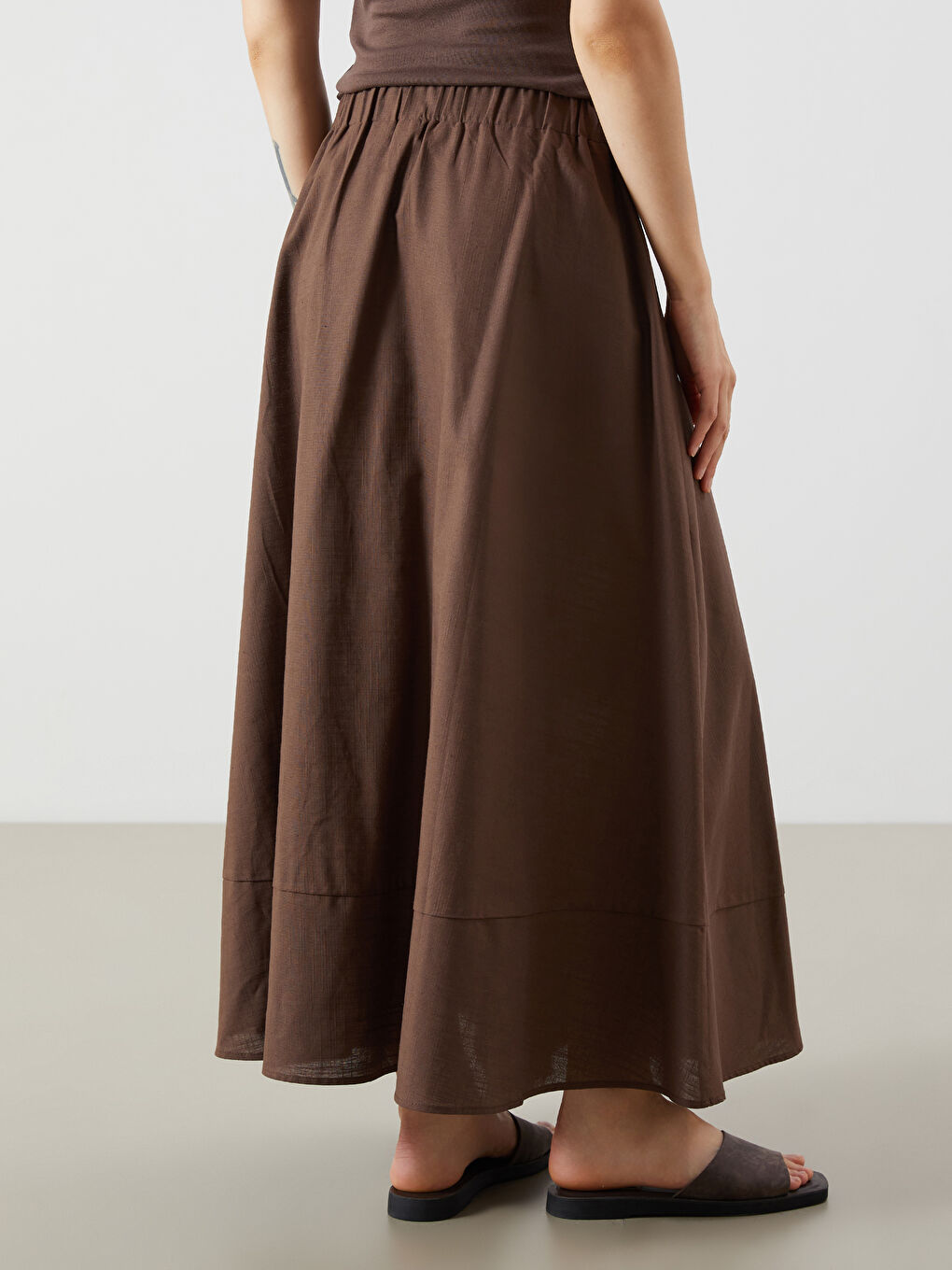 Спідниця Кльош На Еластичній Талії-3