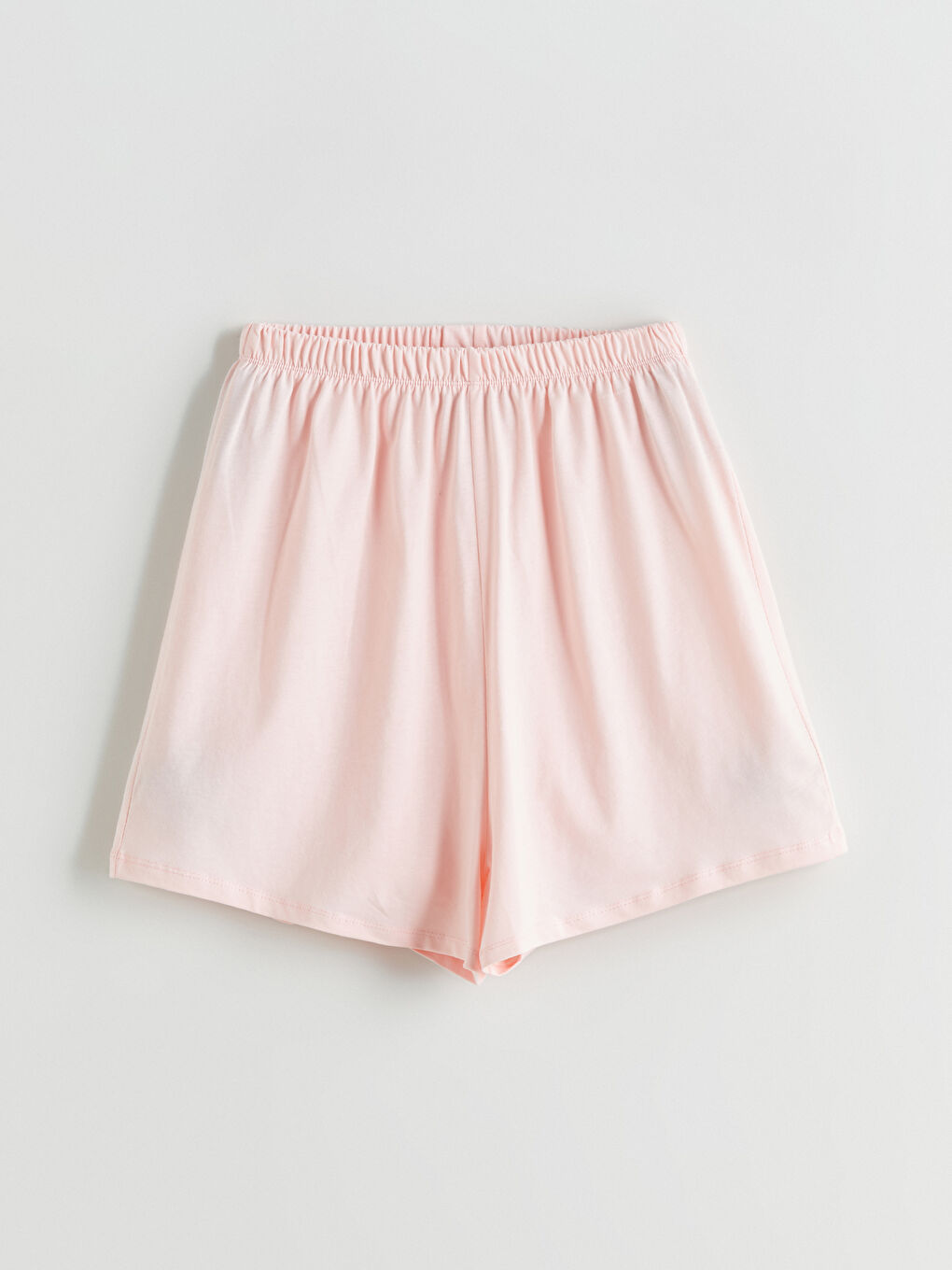 Pembe Beli Lastikli Kız Çocuk Pijama Şort