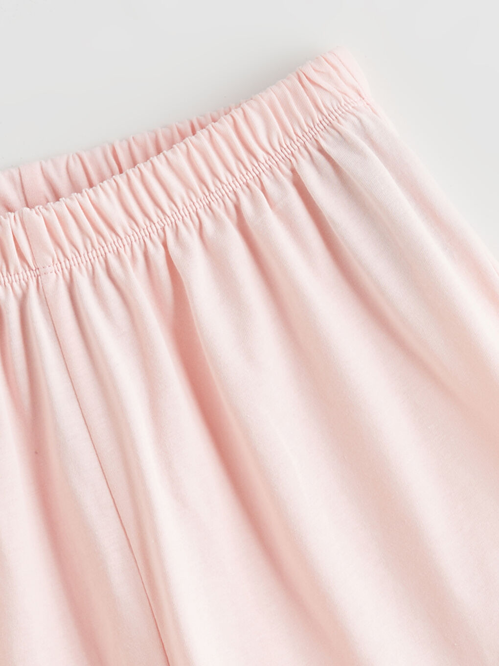 Pembe Beli Lastikli Kız Çocuk Pijama Şort-1