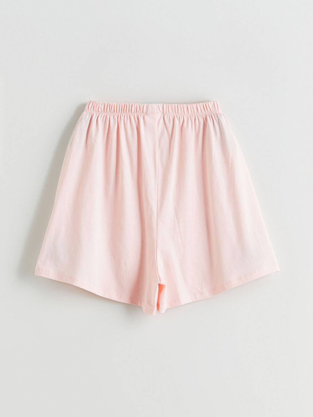Pembe Beli Lastikli Kız Çocuk Pijama Şort-2