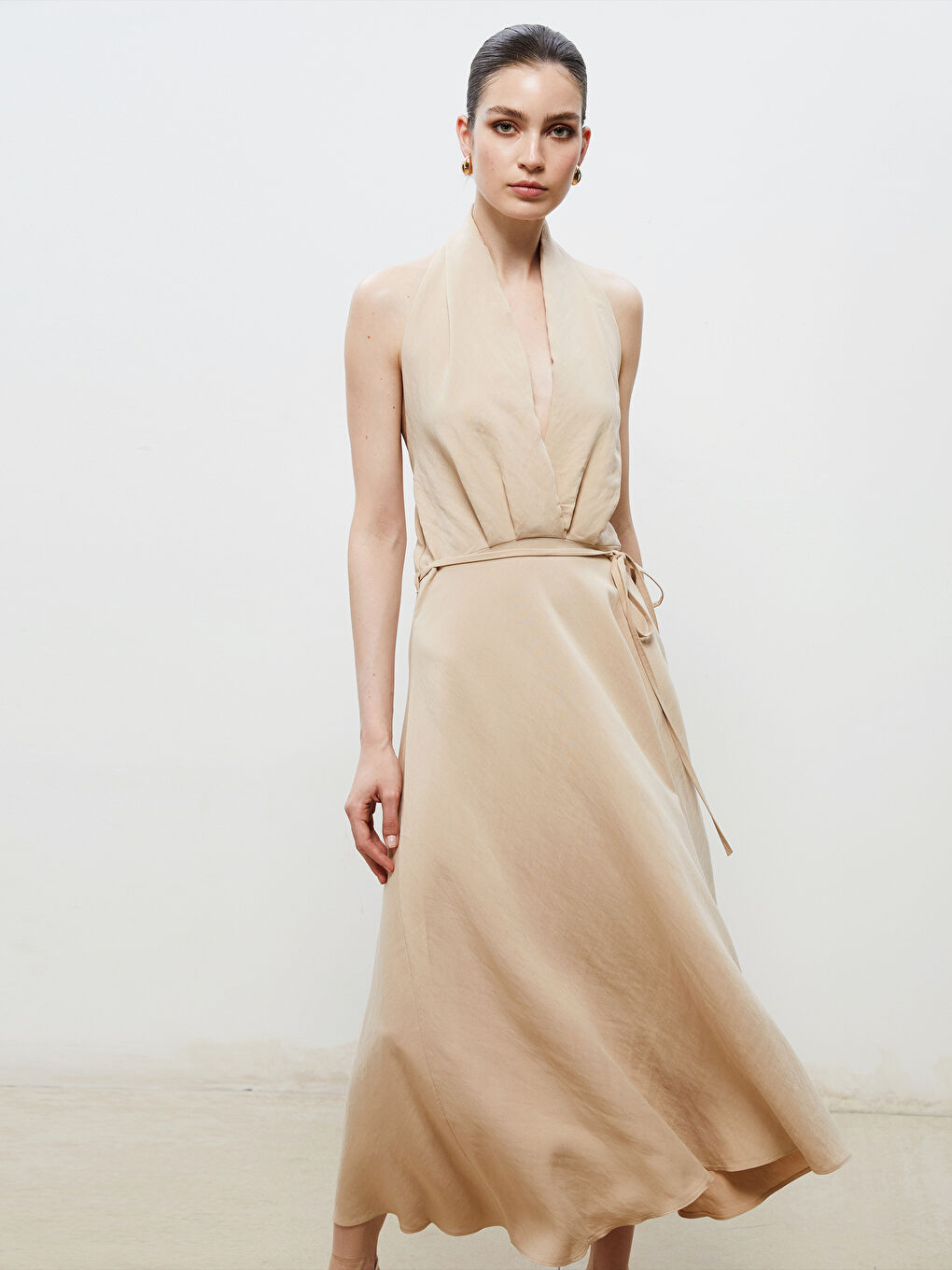 Woman BEIGE Dress -S5RH43Z8-HZZ