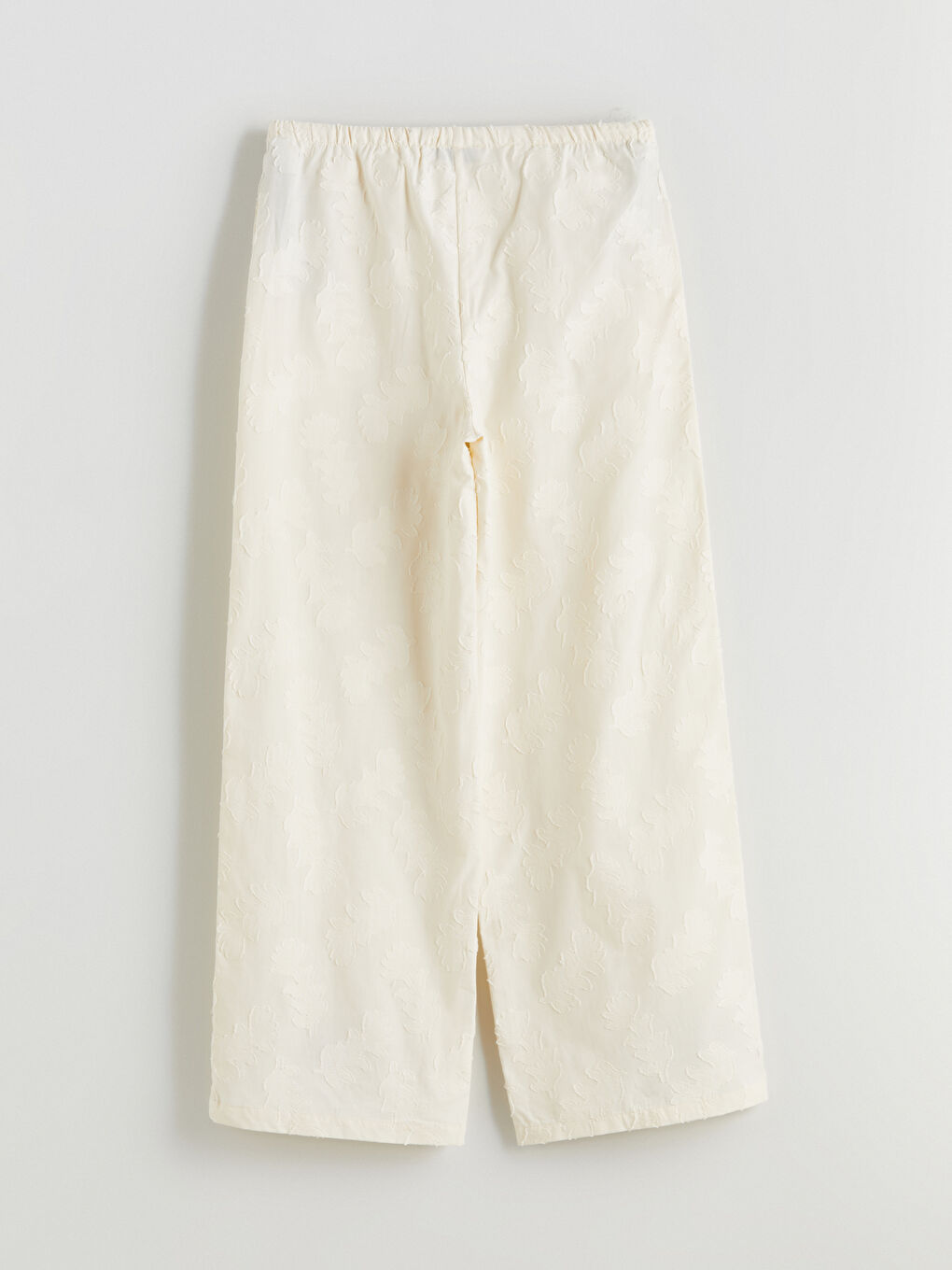 Elasticated Waist Self-Patterned Women's Trousers-5