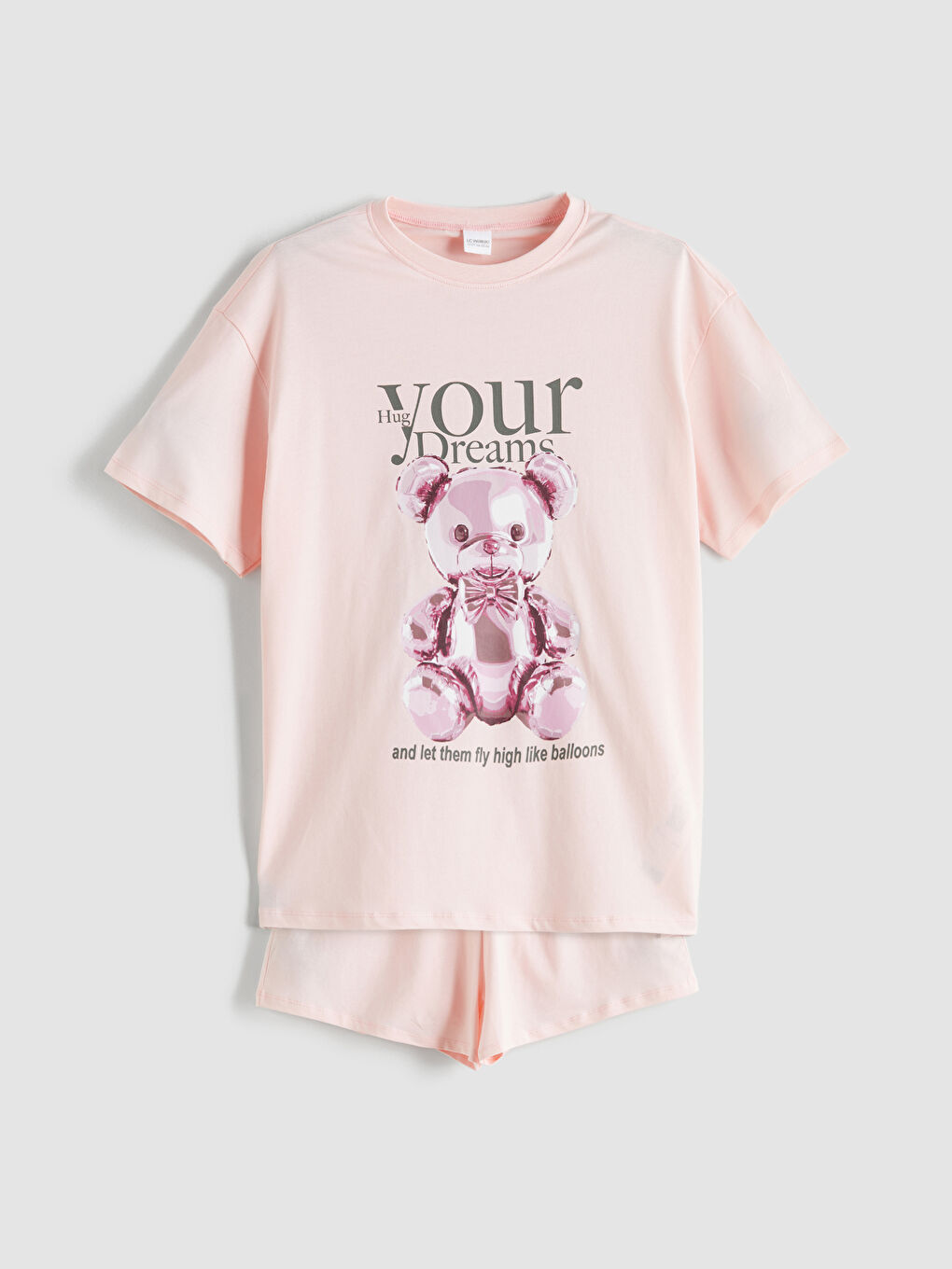 Crew Neck Girls' Shortie Pyjama Set -S5RH71Z4-FZE
