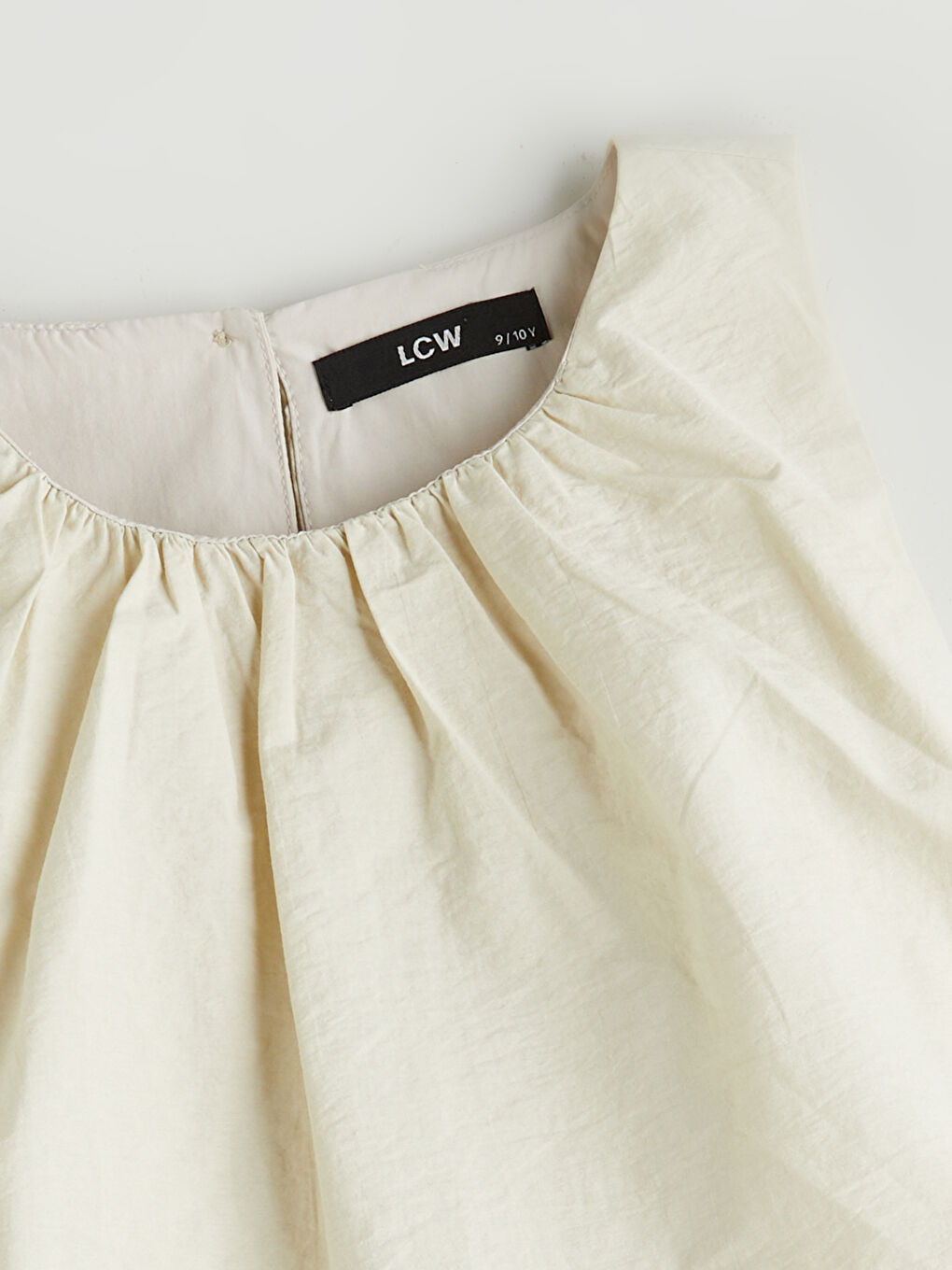 Ekru Bisiklet Yaka Kız Çocuk Bluz-1